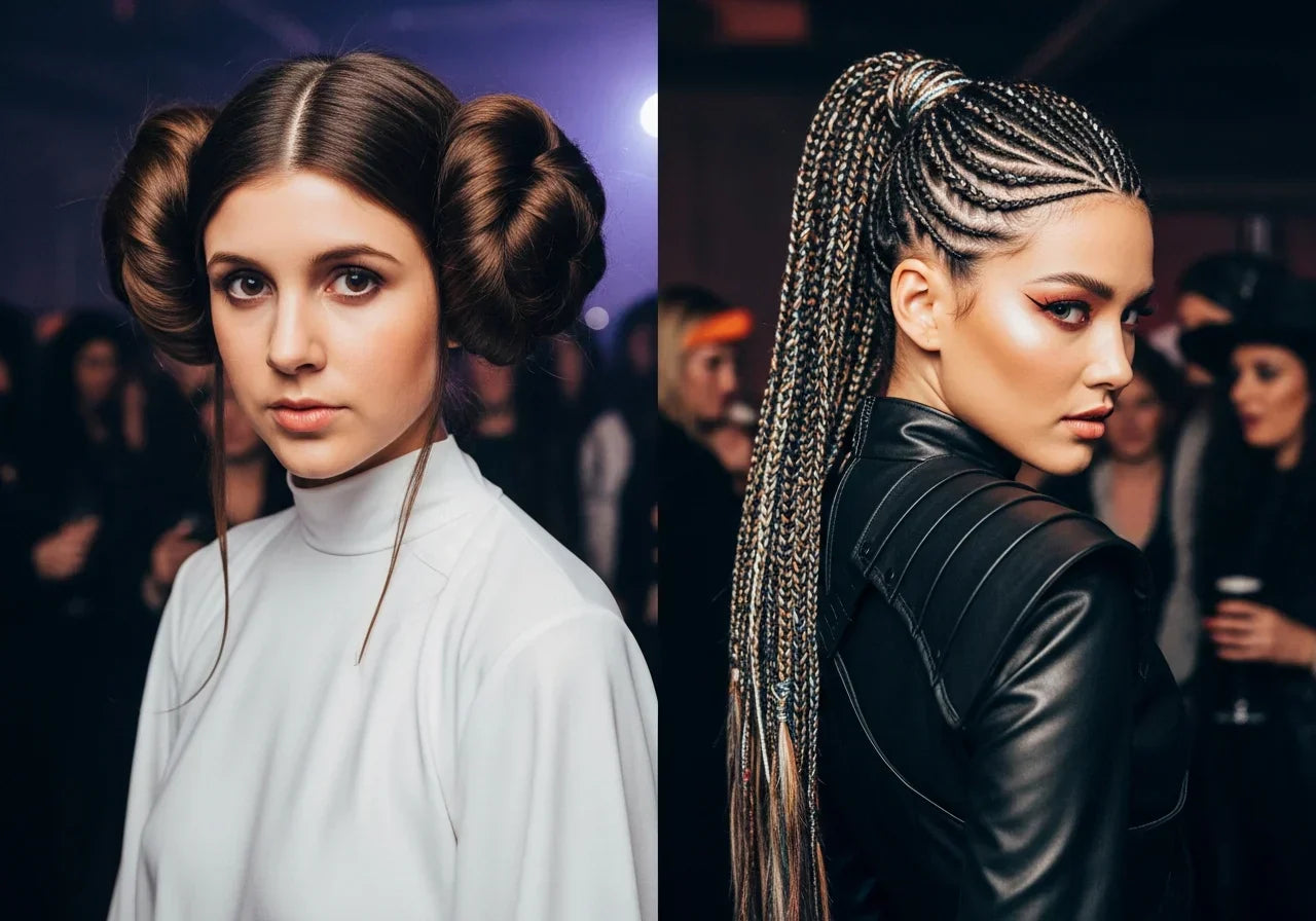 Halloween hairstyles  High volume ponytail  Viking braids tutorial  24-hour hairspray  Hair holding accessories