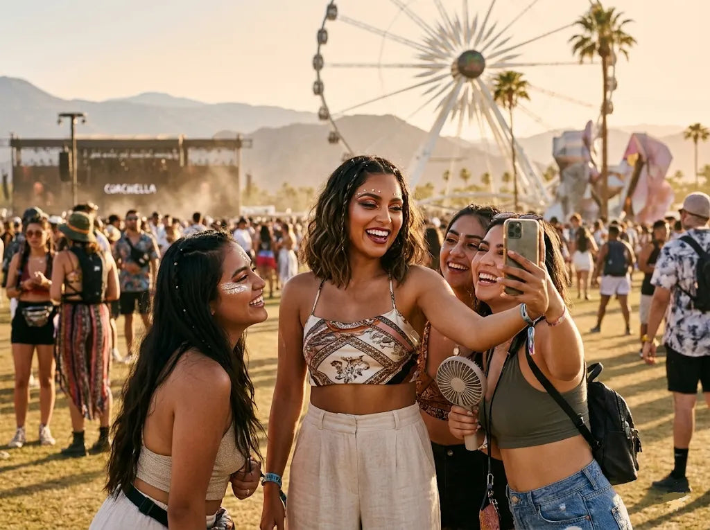 Coachella 2026 beauty trends  Y3K Glam aesthetic  Festival-proof makeup  Desert skincare routine  Bold Crimson Red hair