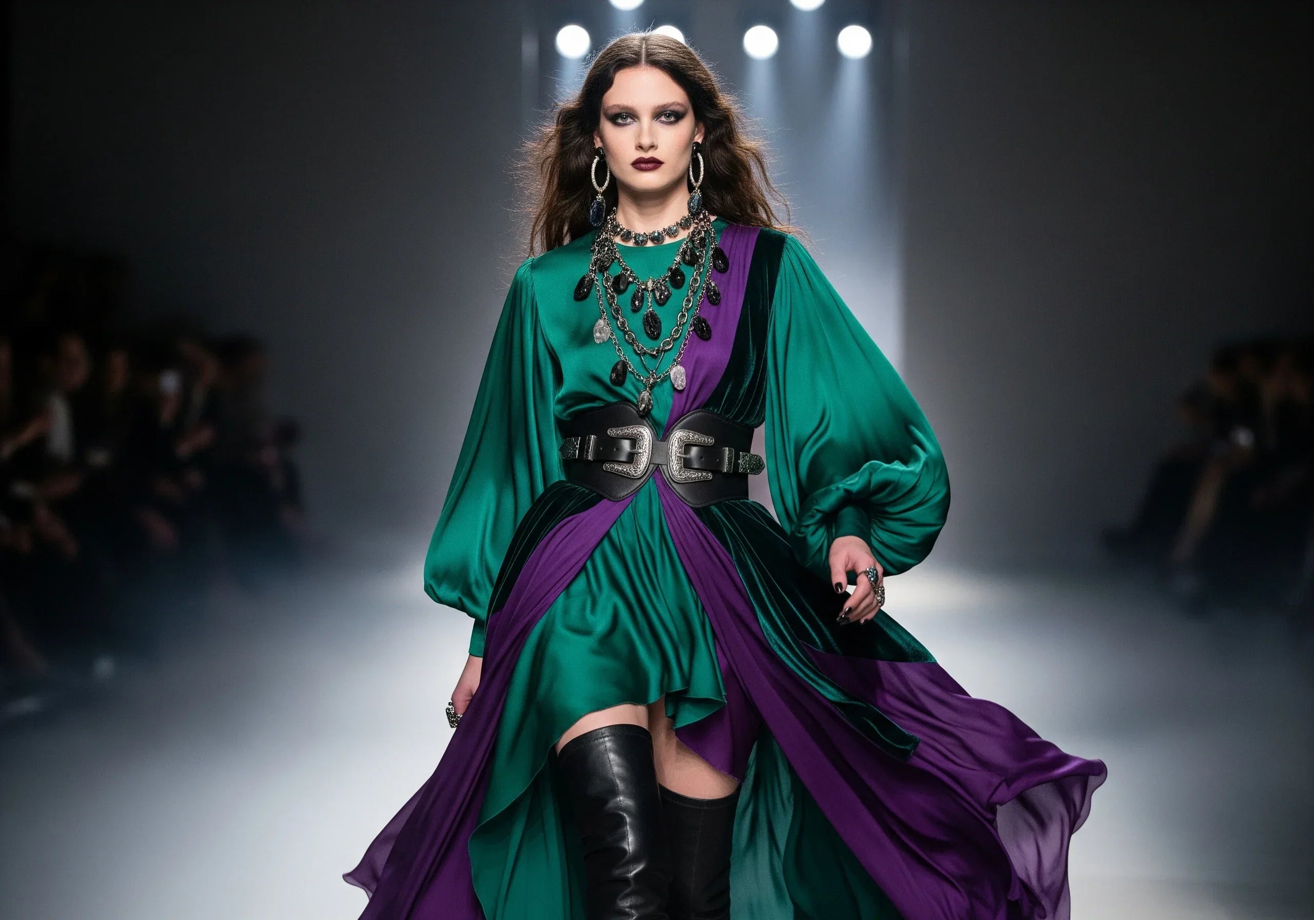 Avant-Garde Elegance fashion  Witchy Chic style  F/W 2025 fashion trends  Big shoulder trend  Statement belts