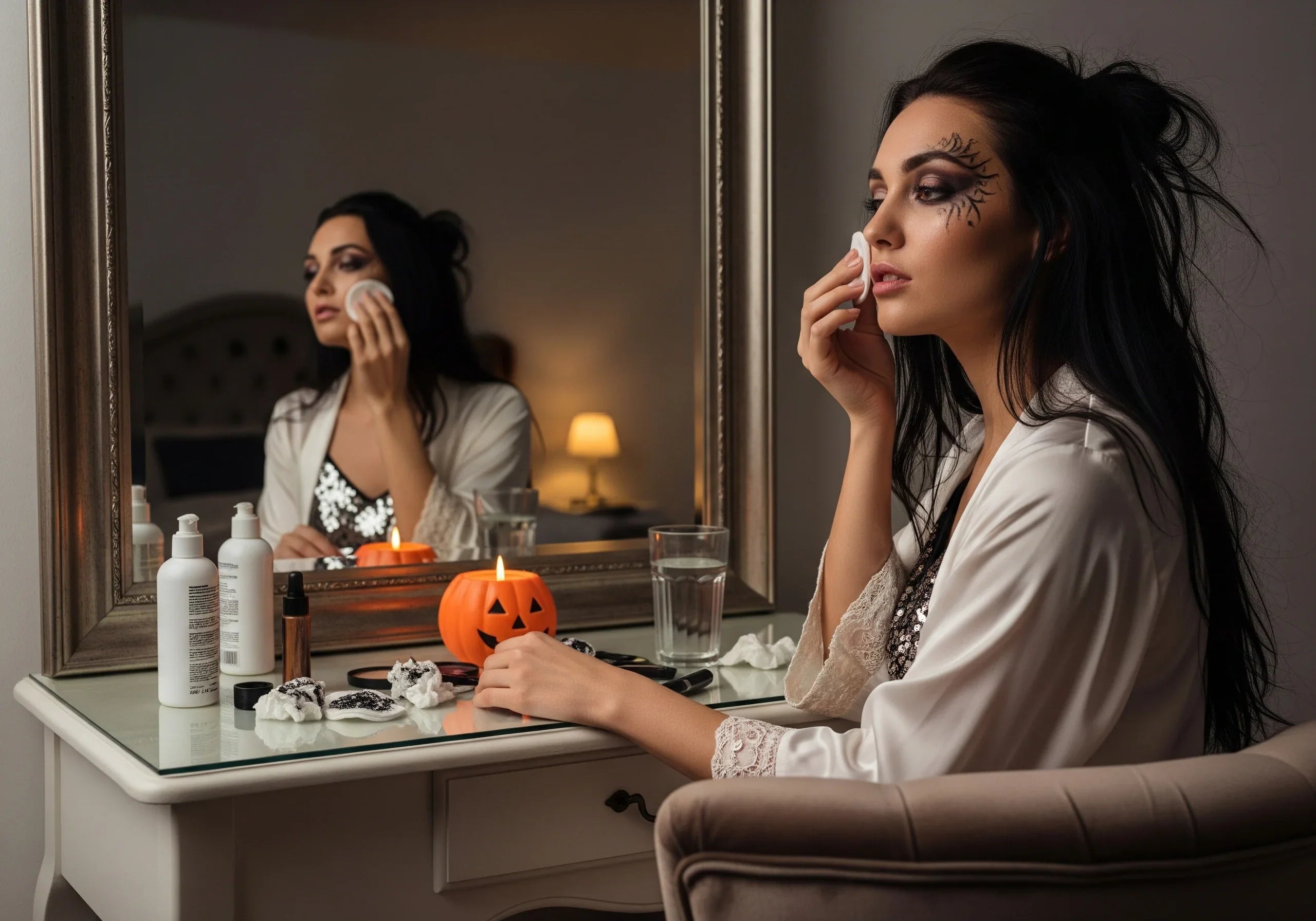 Post-Halloween skincare  Deep cleansing oil  Remove long-lasting makeup  Double cleansing method  Skin barrier repair