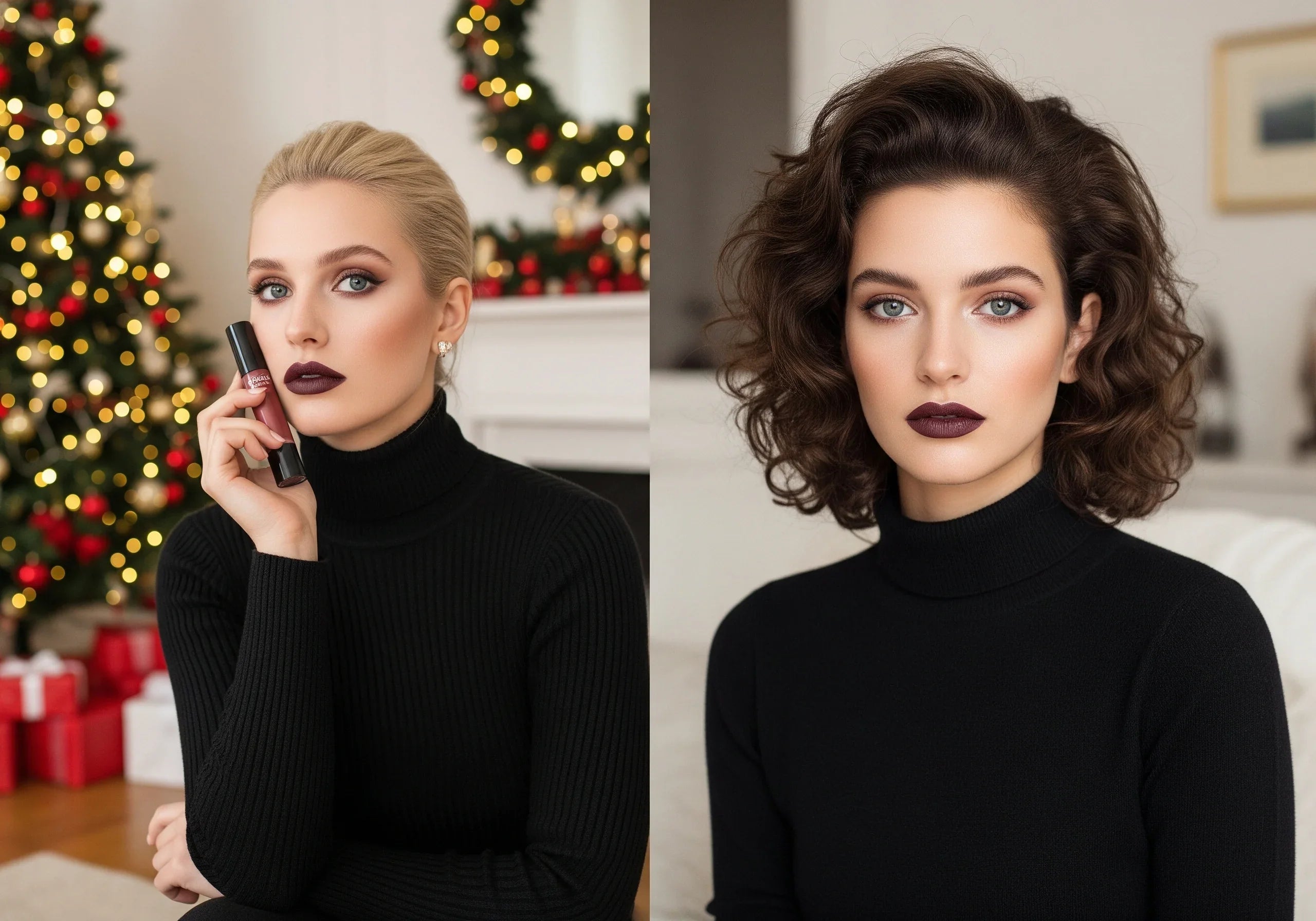 Gothic Drama makeup  Dark lip trend 2025  Icy Eyes makeup  Holiday party makeup  Avant-Garde beauty