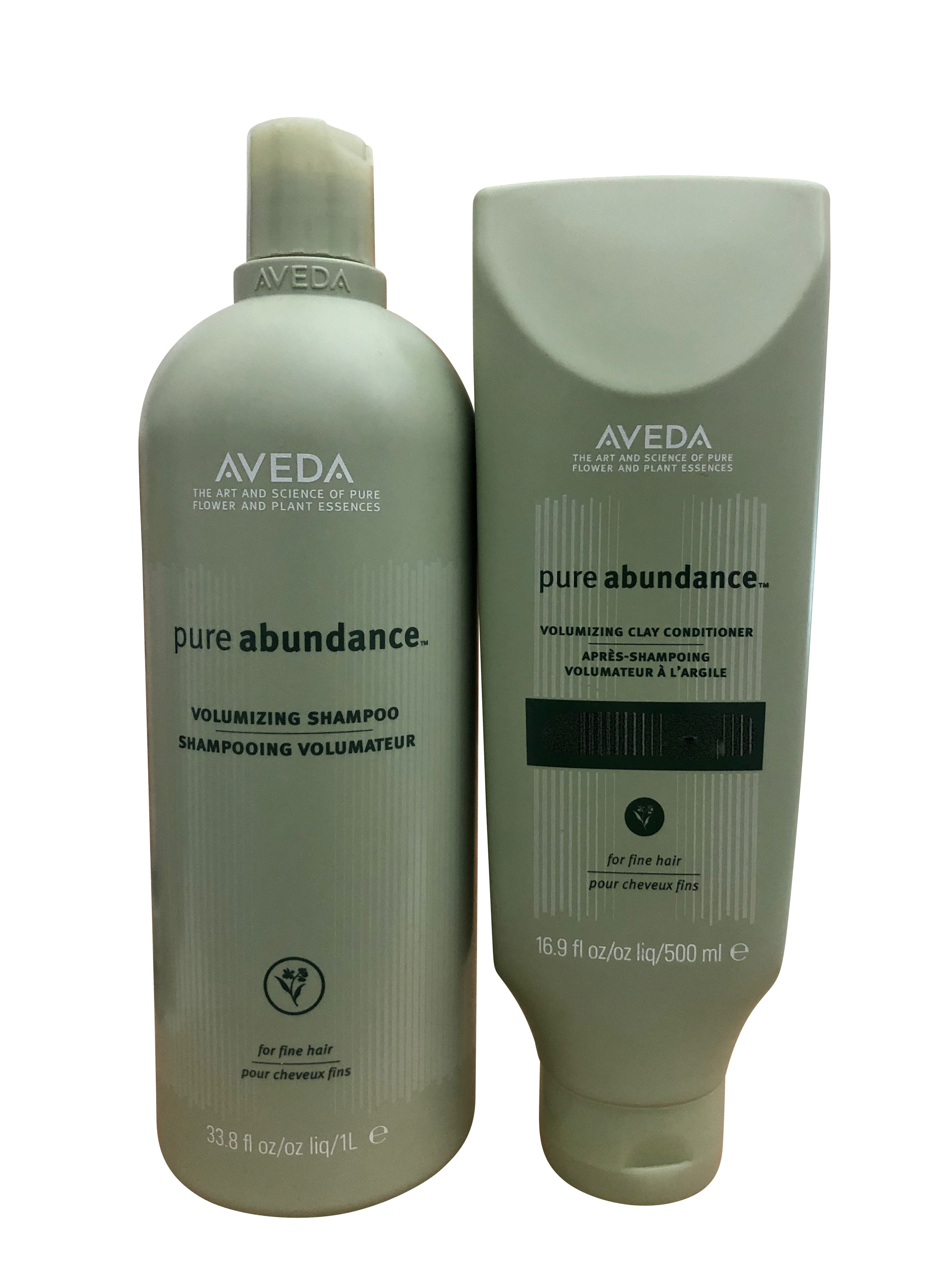 Aveda Pure Abundance Volumizing Shampoo 33.8 OZ & Clay Conditioner 16.9 OZ  Set