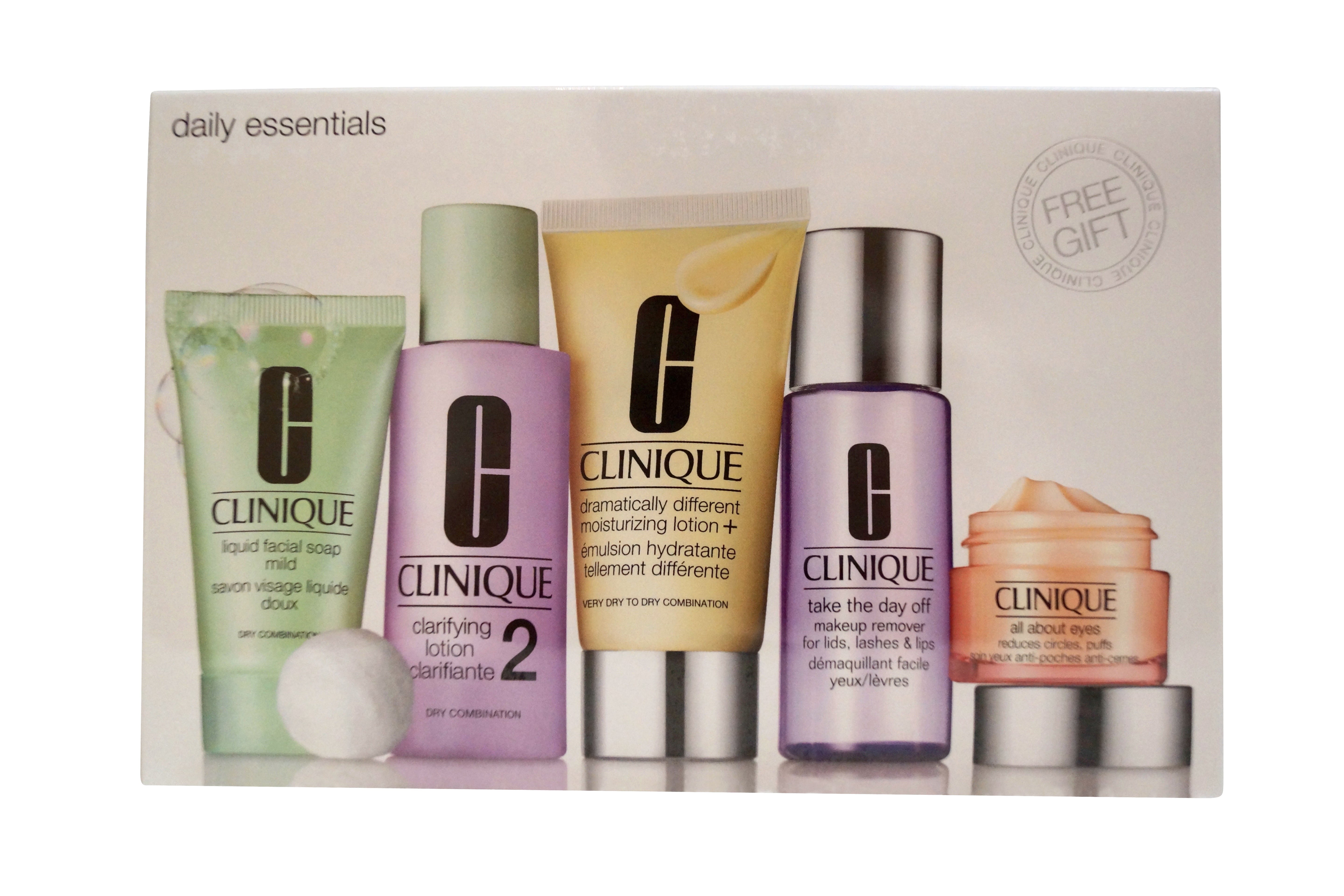 Clinique Daily Essentials Kit Dry & Combination Skin 5 Piece Set