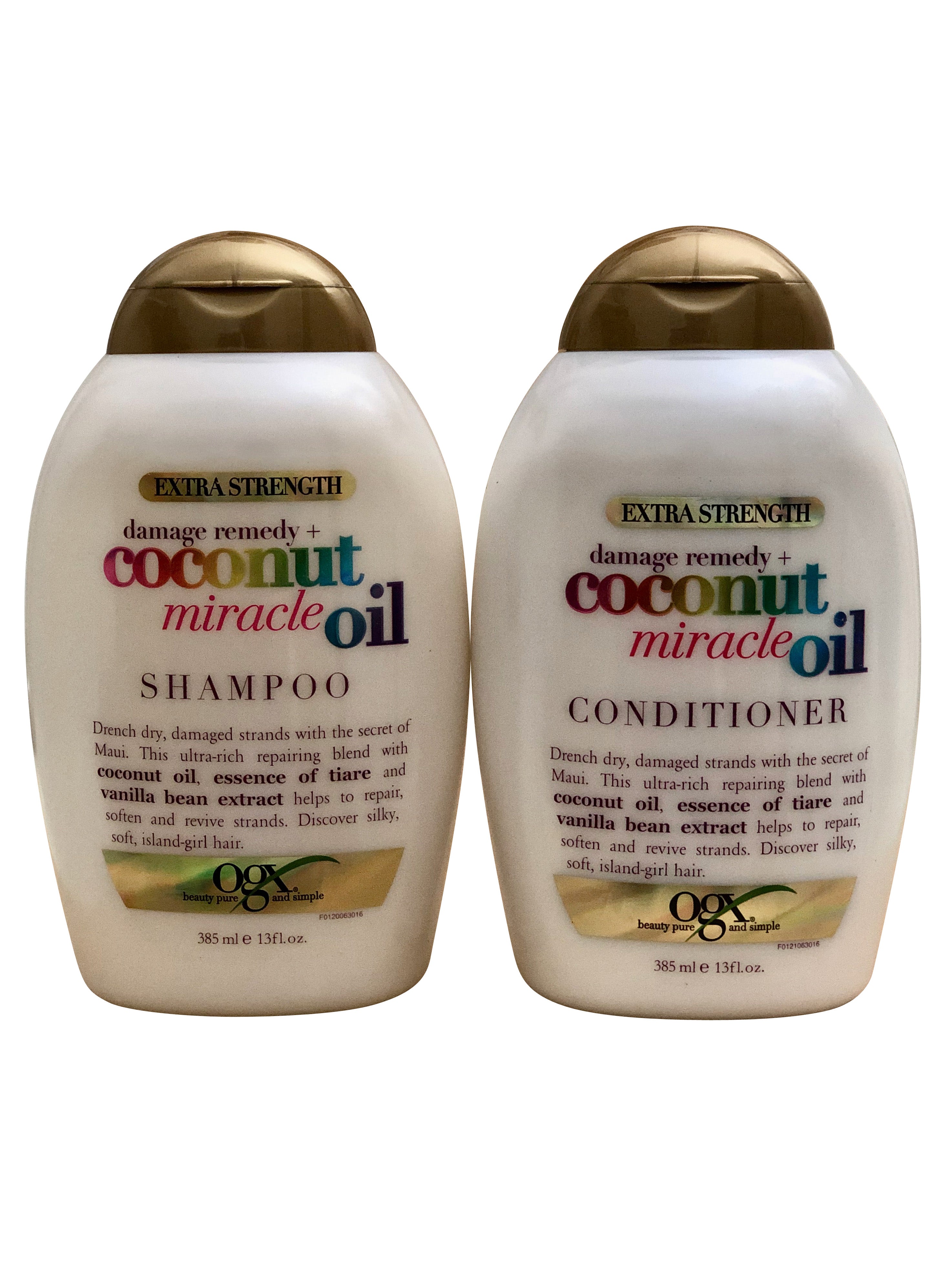 OGX Damage Remedy + Coconut Miracle Oil Shampoo & Conditioner Set 13oz Each