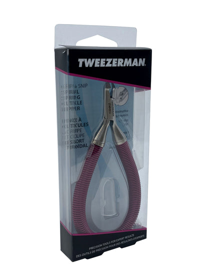 Tweezerman Grip and Snip Spiral Spring Cuticle Nipper Model 3198-R