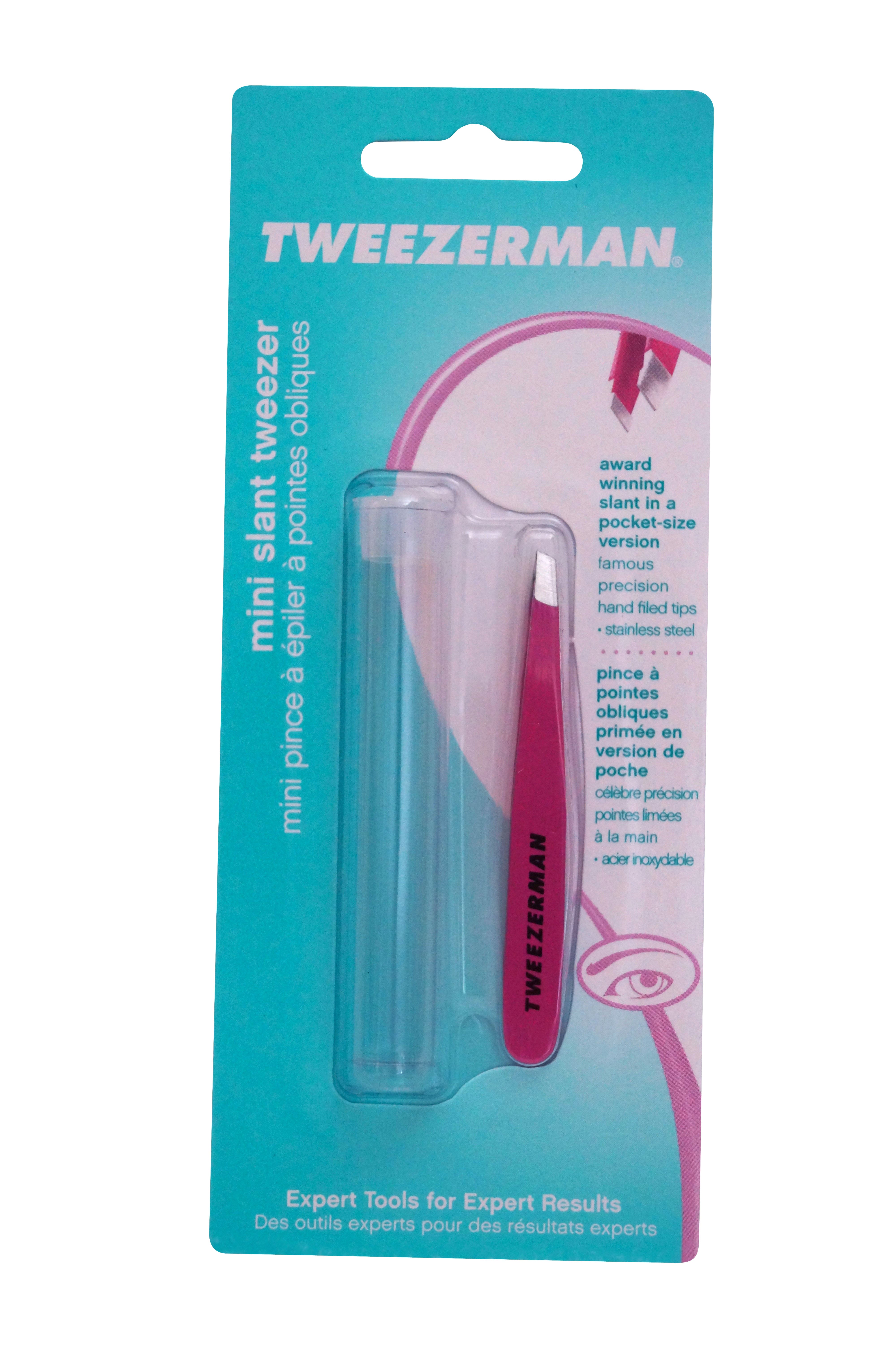 Tweezerman Mini Slant Tweezer Flamingo Pink 1248-FPR