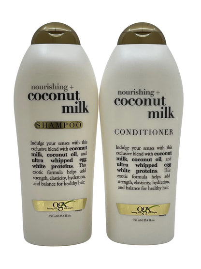 OGX Nourishing + Coconut Milk Shampoo & Conditioner Set 25.4 OZ Each