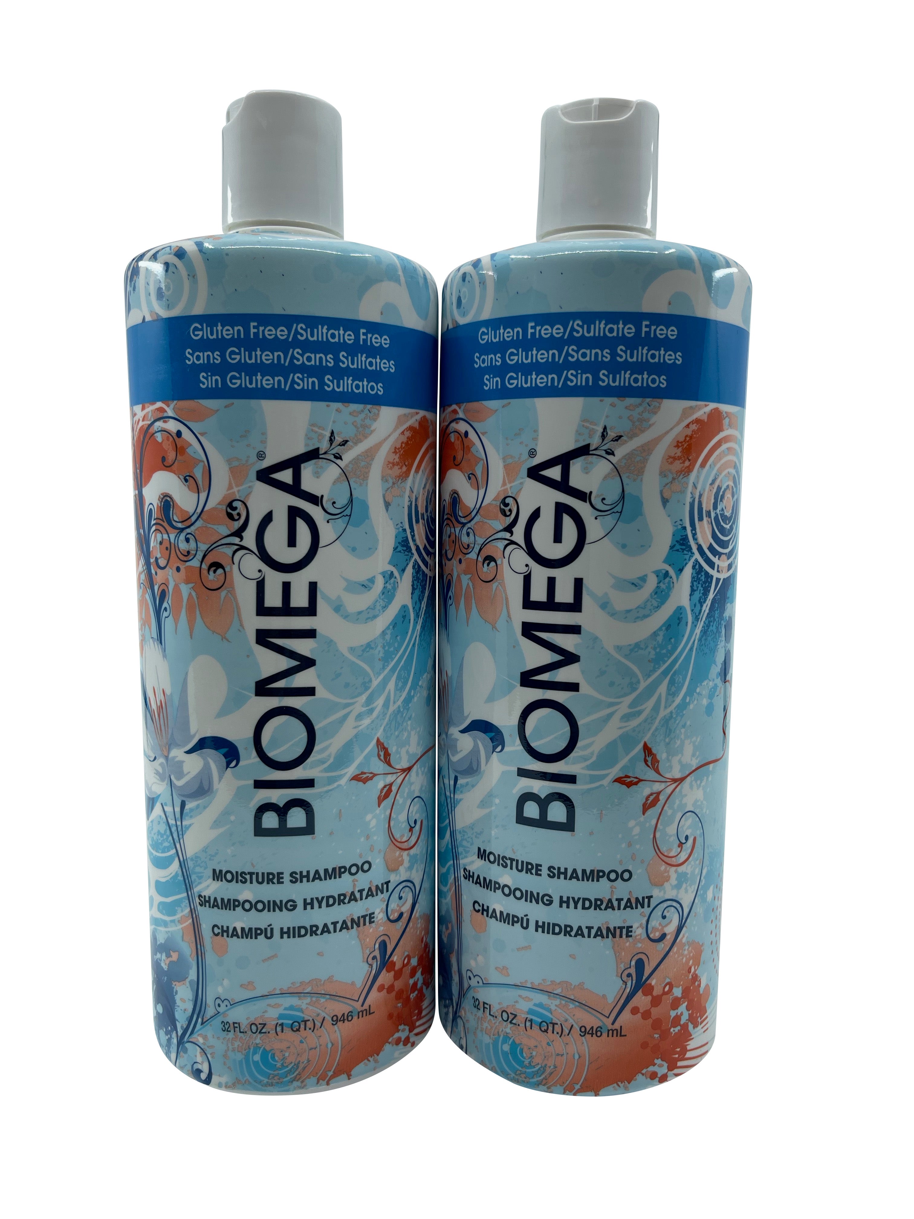 Aquage Biomega Moisture Shampoo Sulfate Free 32 OZ Set of 2