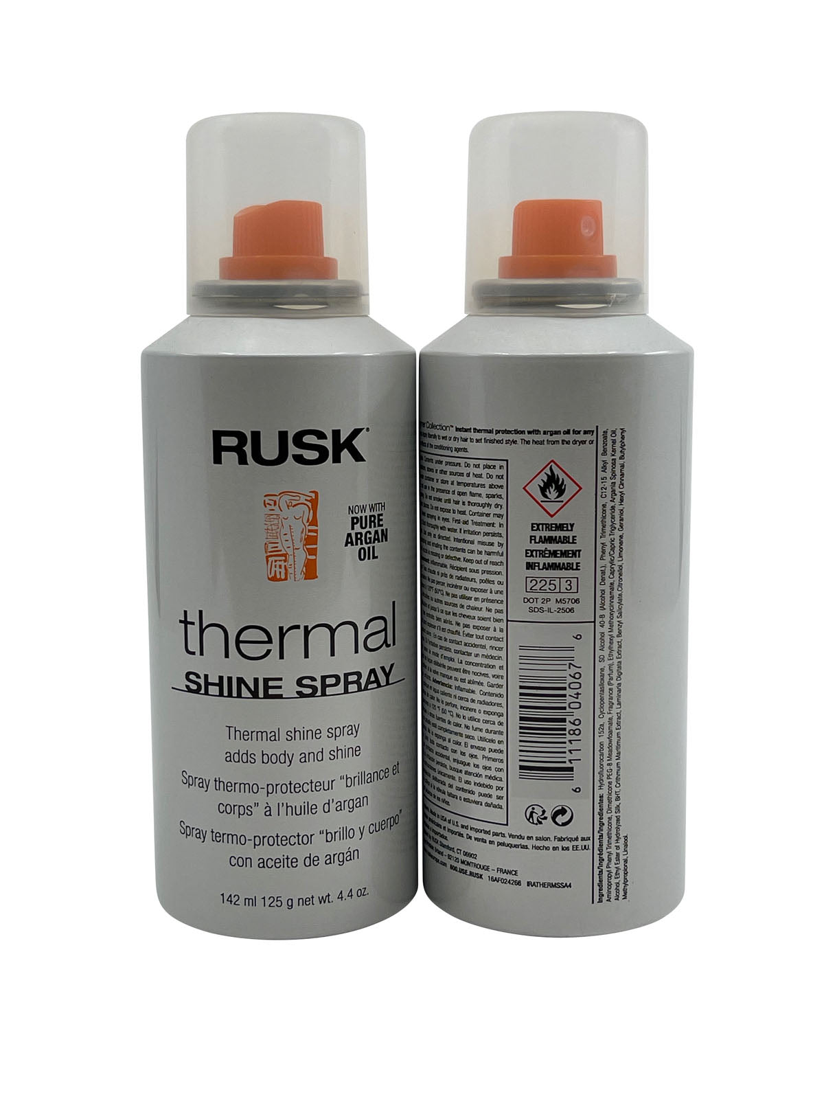 Rusk Thermal Shine Spray Argan Oil Body & Shine 4.4 OZ(Pack of 2)