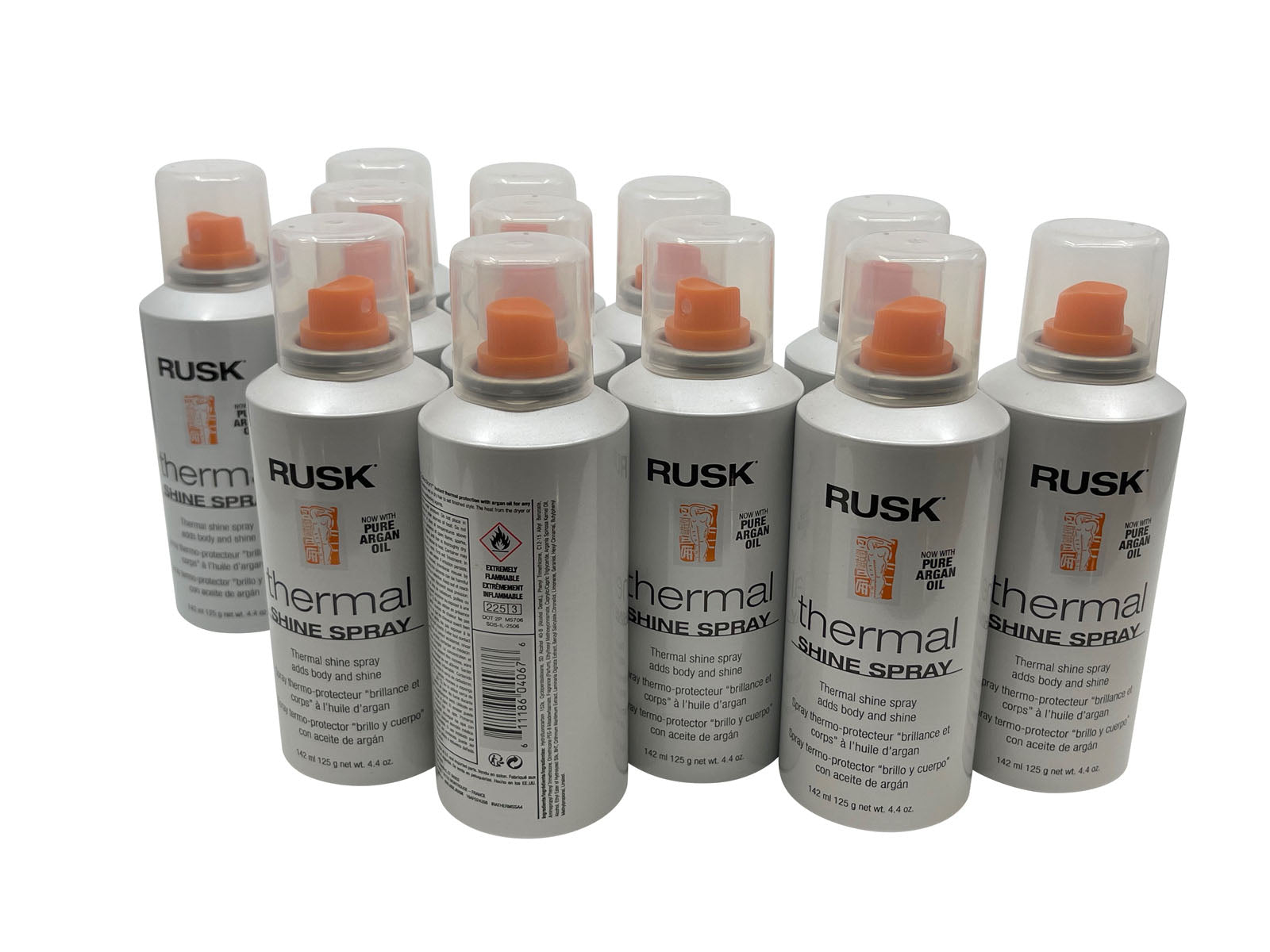 Rusk Thermal Shine Spray Argan Oil Body & Shine 4.4 OZ(Pack of 12)