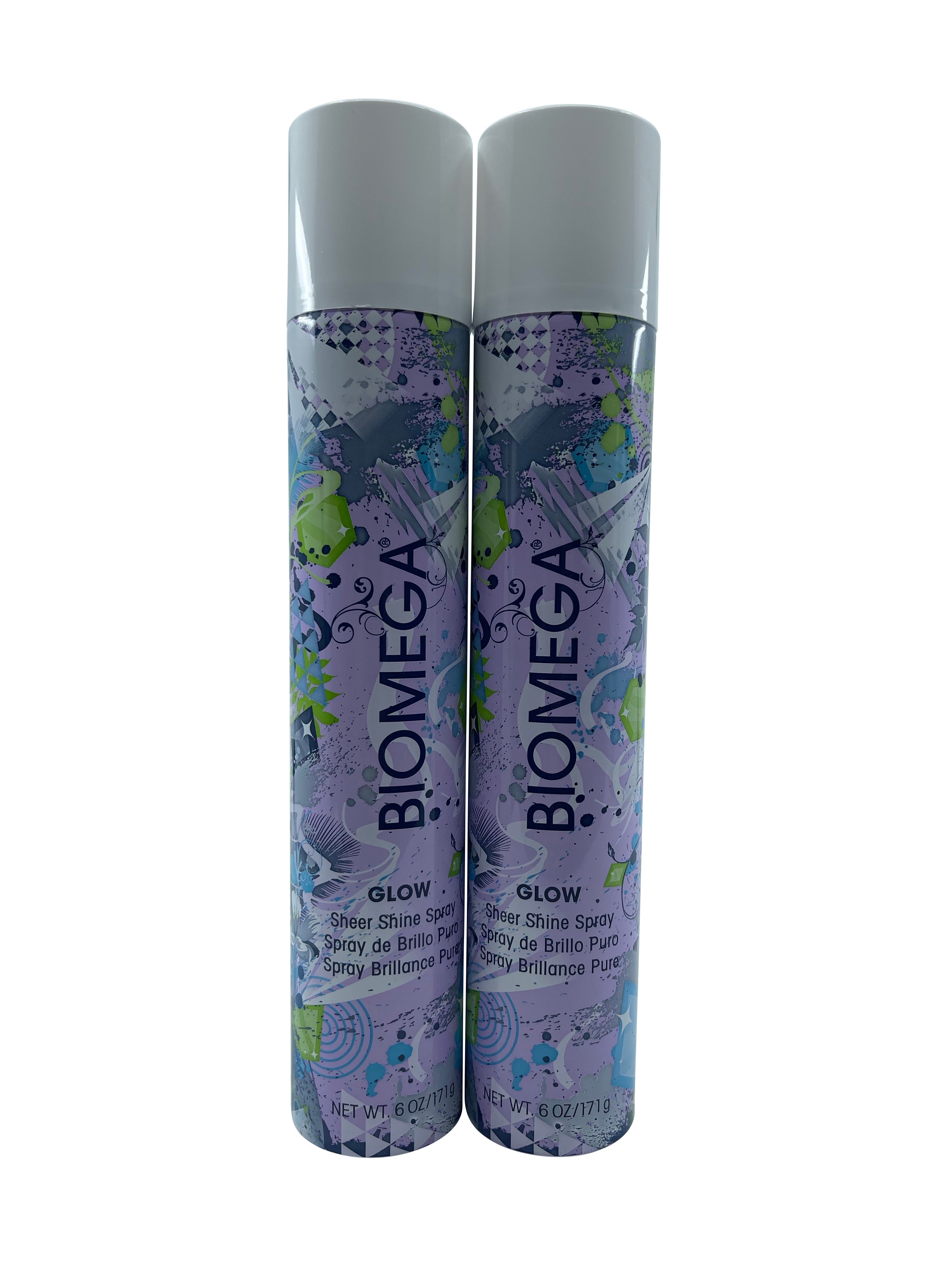 Aquage Biomega Glow Sheer Shine Spray 6 OZ Set of 2