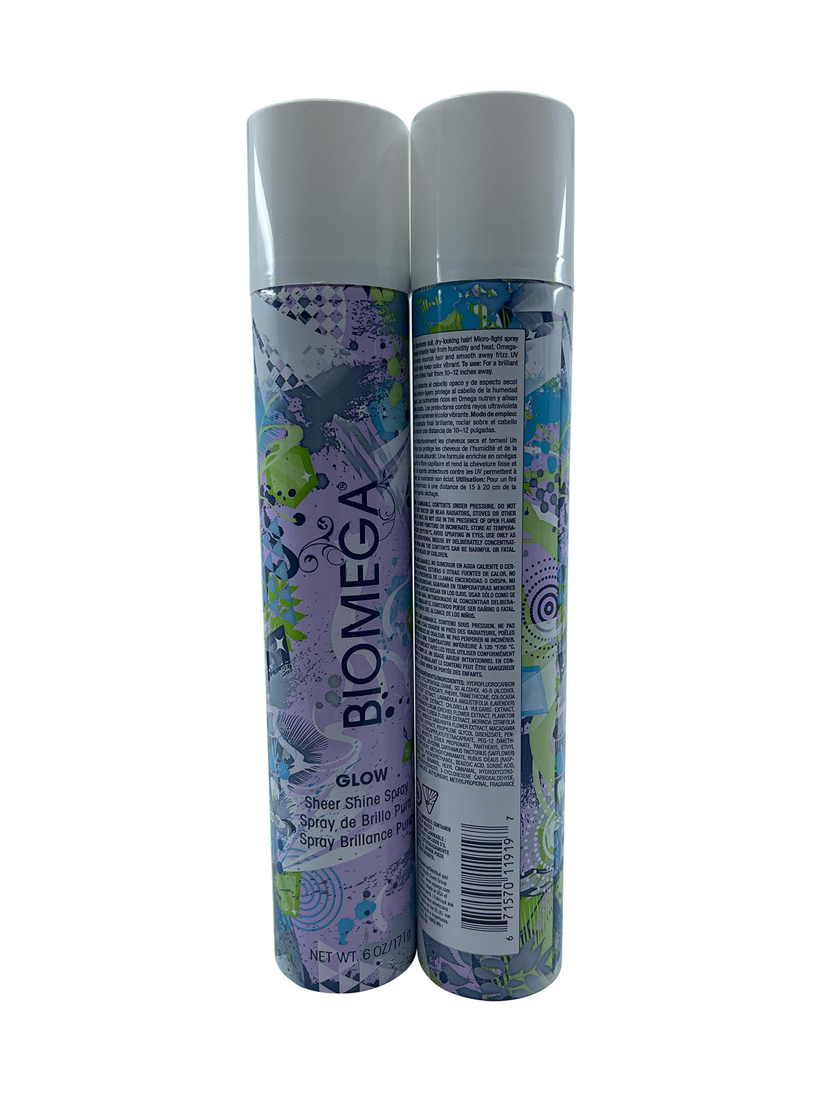 Aquage Biomega Glow Sheer Shine Spray 6 OZ Set of 2