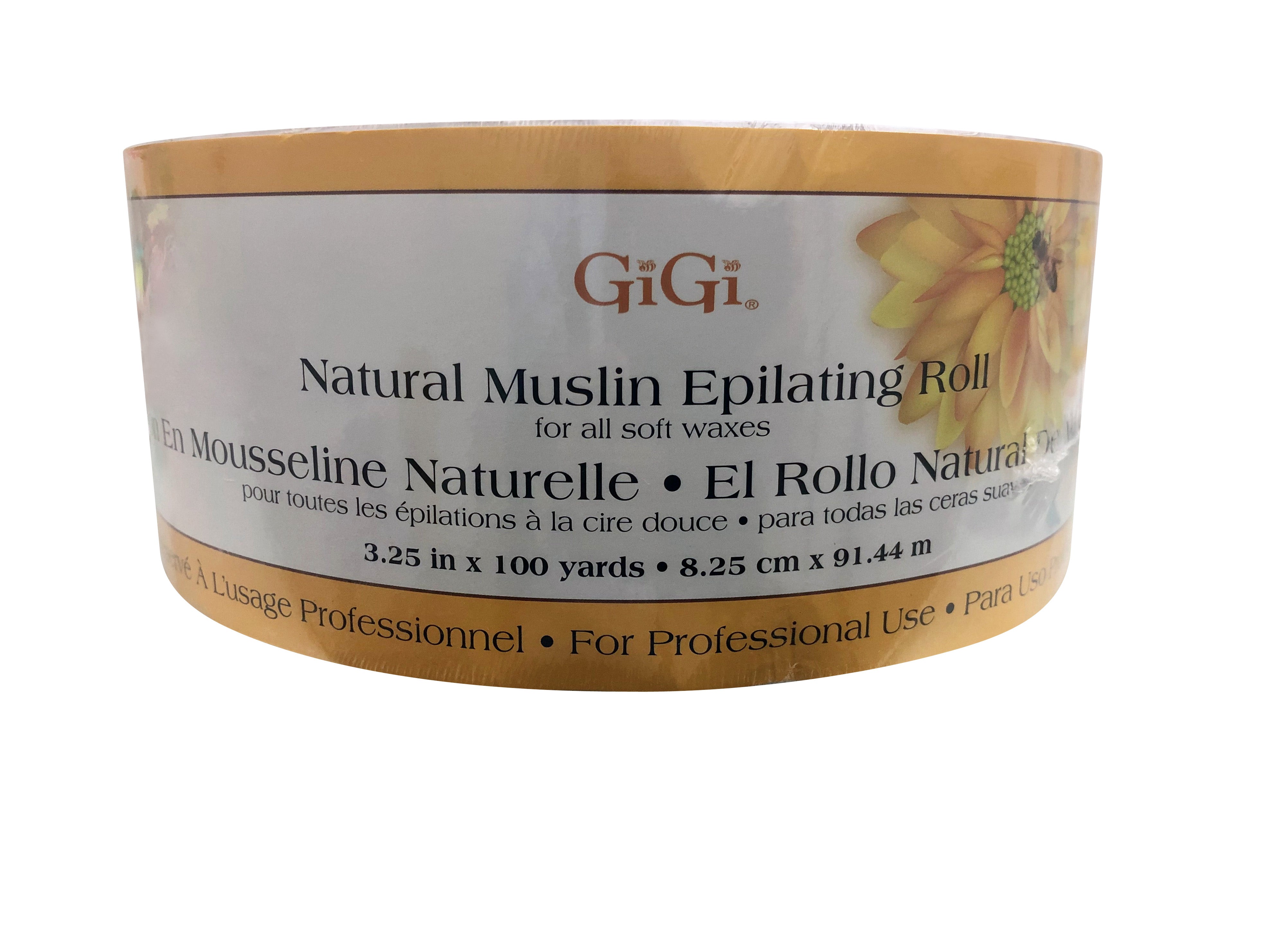 GiGi Natural Muslin Epilating Roll 3.25" x 100 Yards