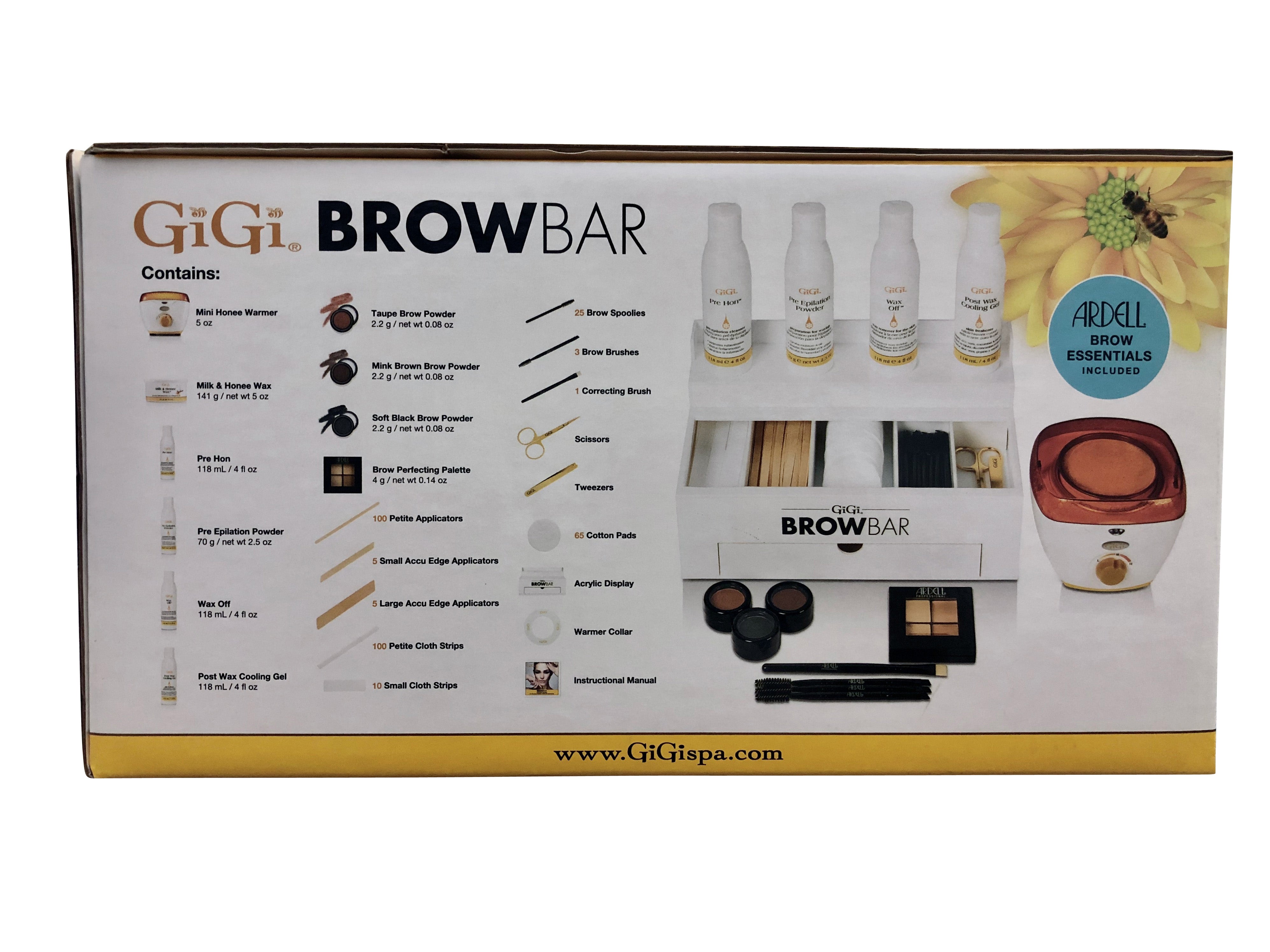 GiGi Brow Bar with 5 OZ Mini Honee Warmer