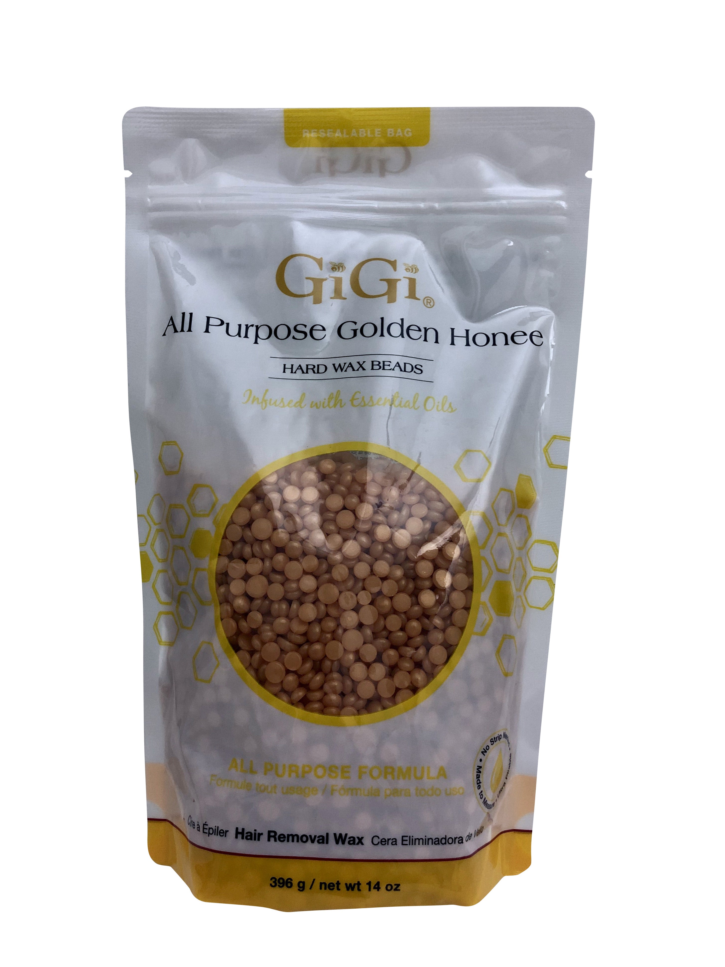 GiGi All Purpose Golden Honee Hard Wax Beads 14 OZ