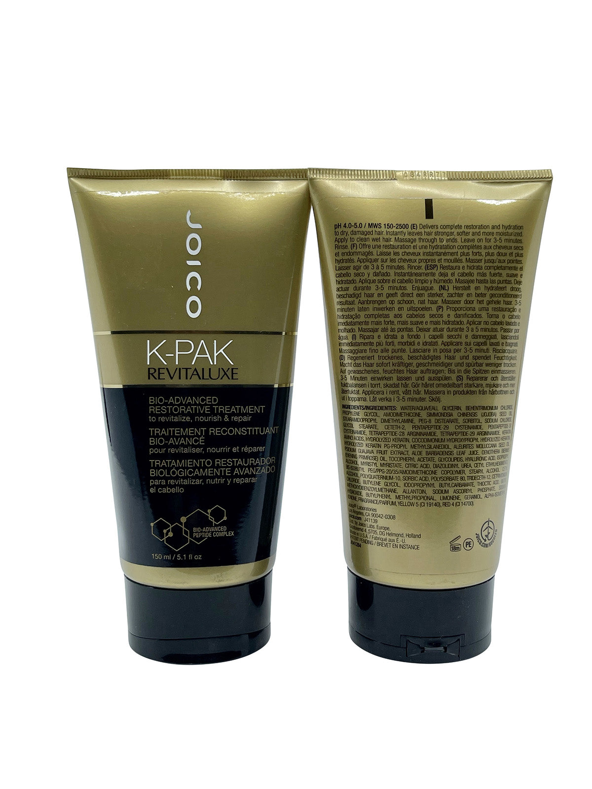 Joico K Pak Revitaluxe Bio Advanced Restorative Treatment 5.1 OZ Set of 2