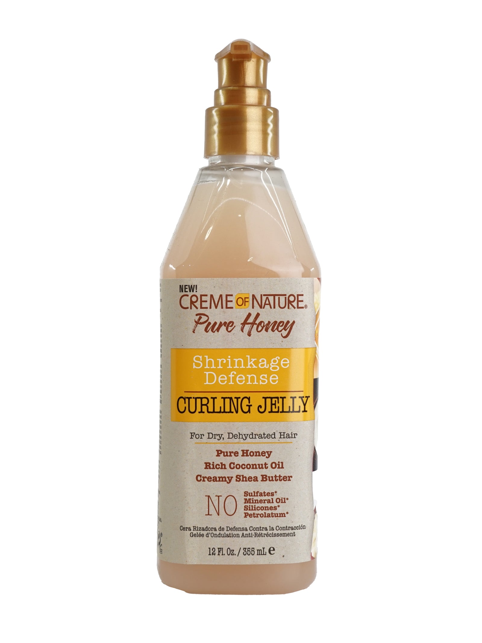 Creme of Nature Pure Honey Shrinkage Defense Curling Jelly 12 OZ