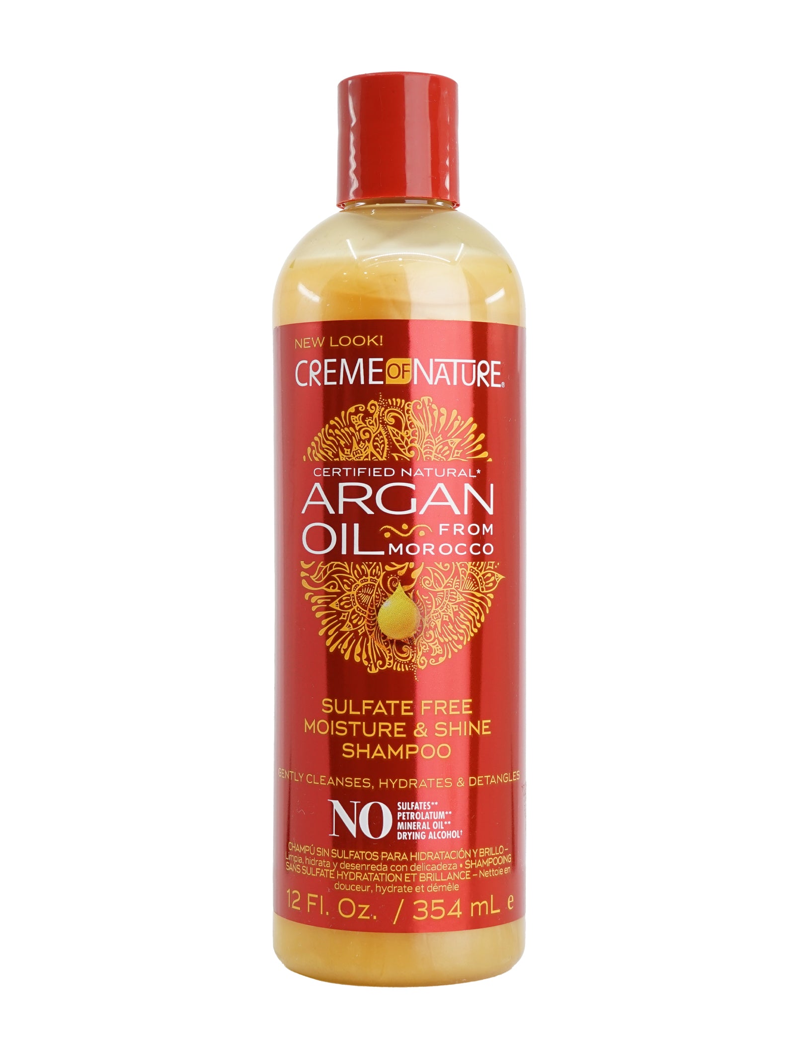 Creme of Nature Argan Oil Moisture Shine Shampoo Dry Hair 12 OZ