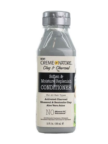 Creme of Nature Clay & Charcoal Soften & Moisture Replenish Conditioner 12 OZ