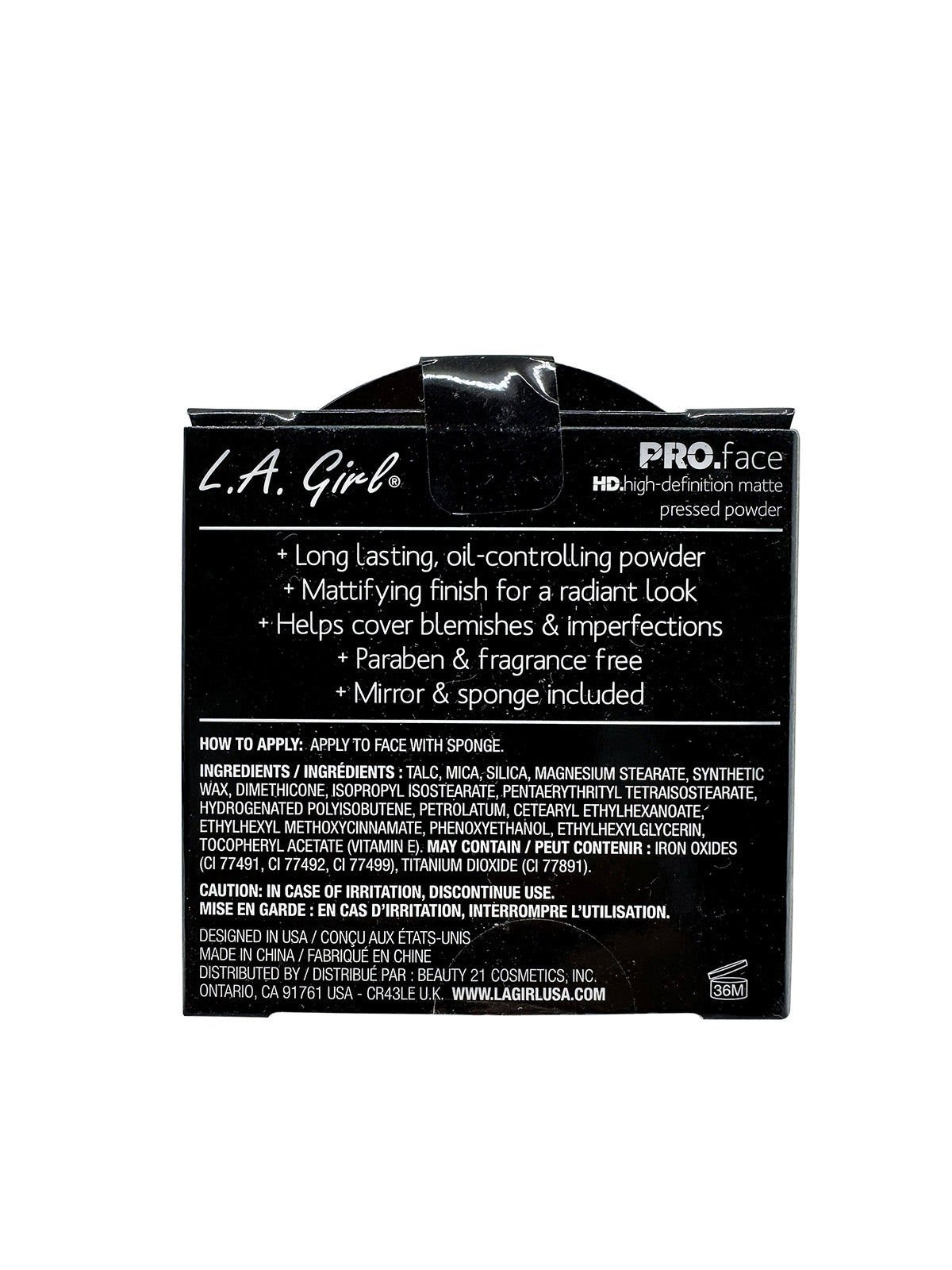 L.A. Girl Pro Face Matte Pressed Powder GPP603 Porcelain 0.25 OZ