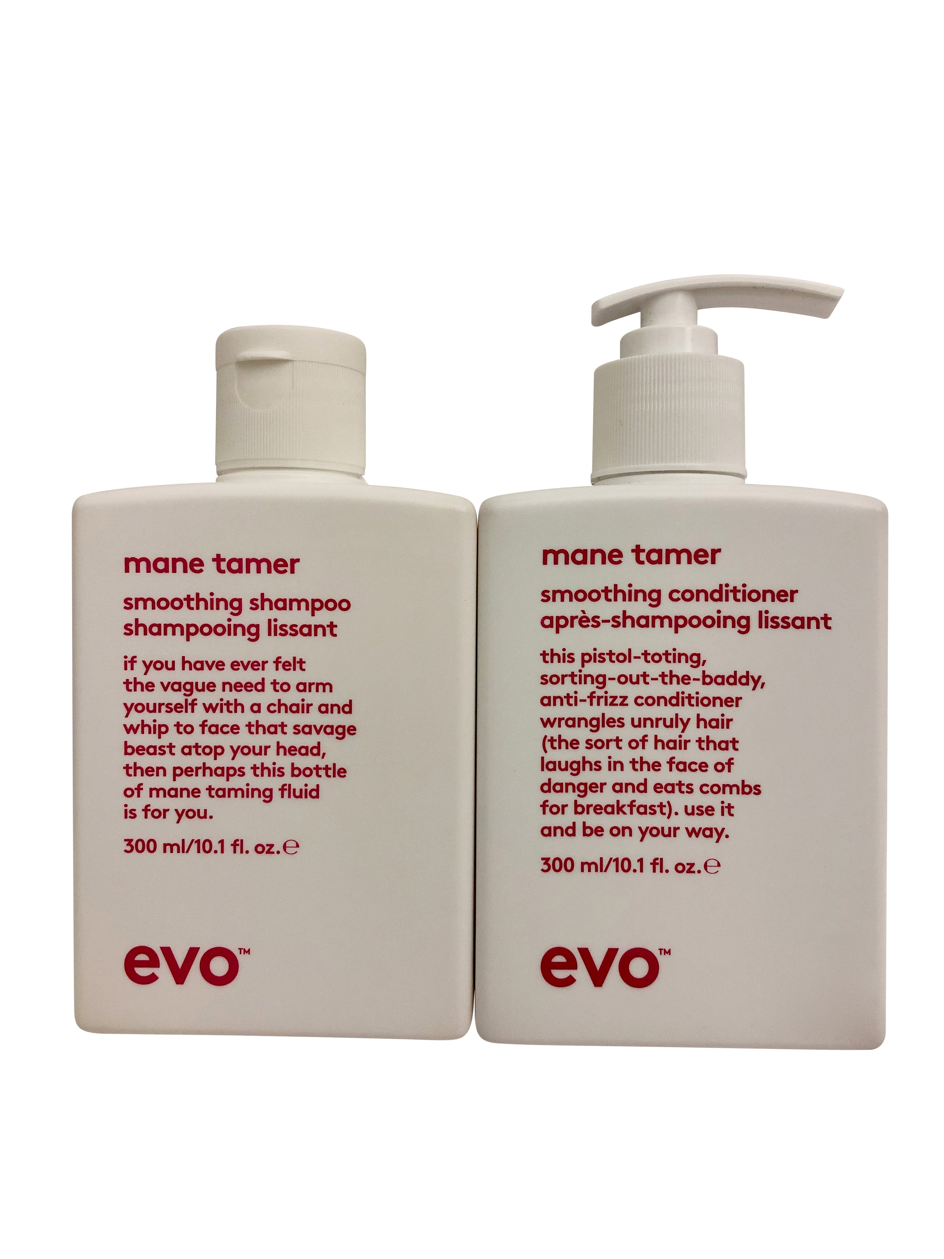 evo Mane Tamer Smoothing Shampoo & Conditioner Set 10.1 OZ Each