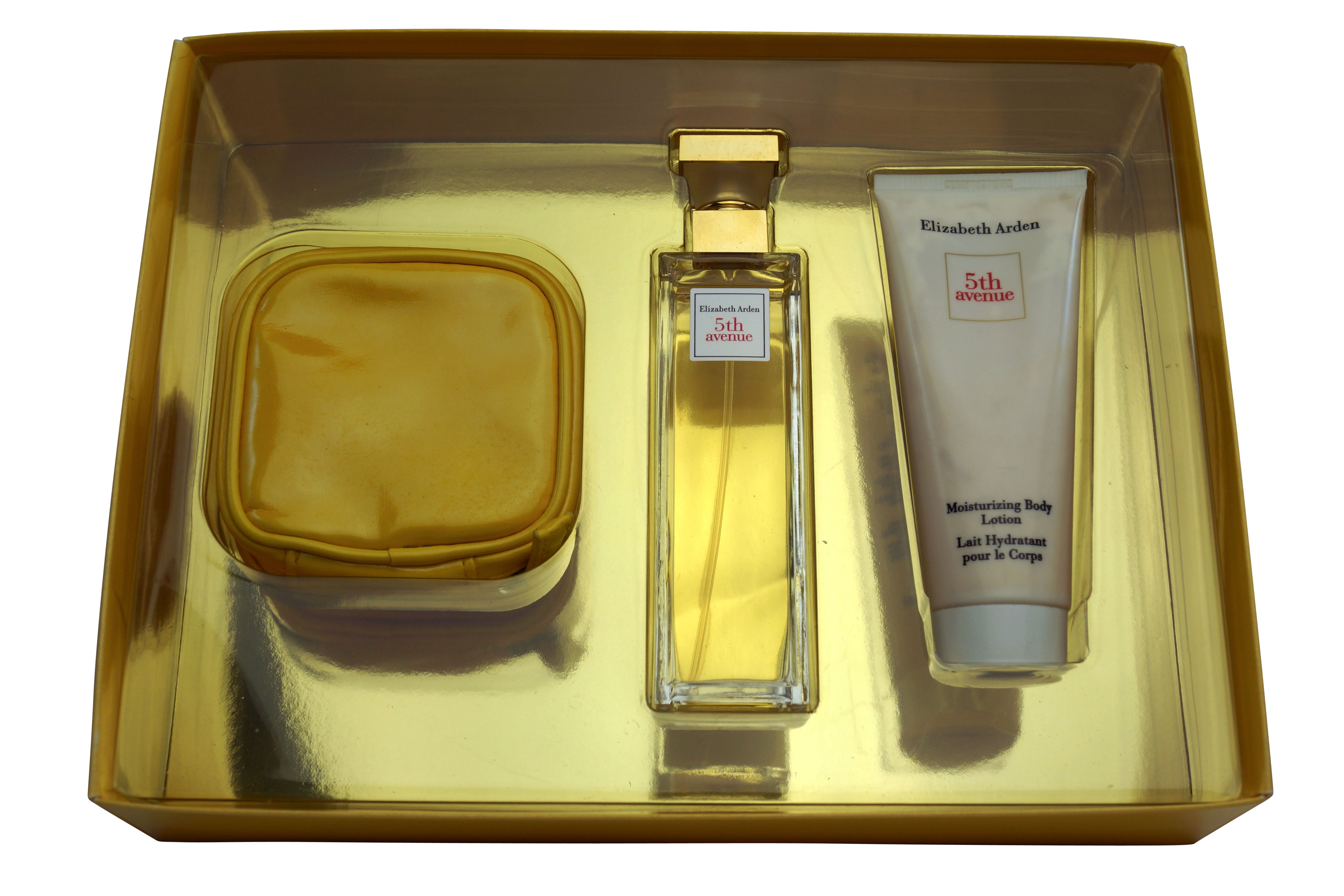 Elizabeth Arden 5th Ave Set Women EDP 2.5 oz & Body Lotion 3.3 oz Makeup Pouch