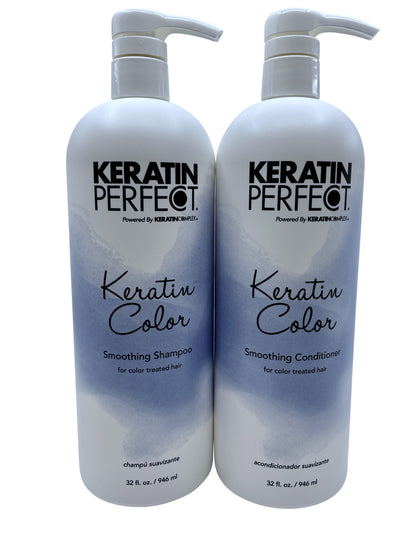 Keratin Perfect Keratin Care Smoothing Shampoo & Conditioner Color Hair 32 OZ Ea