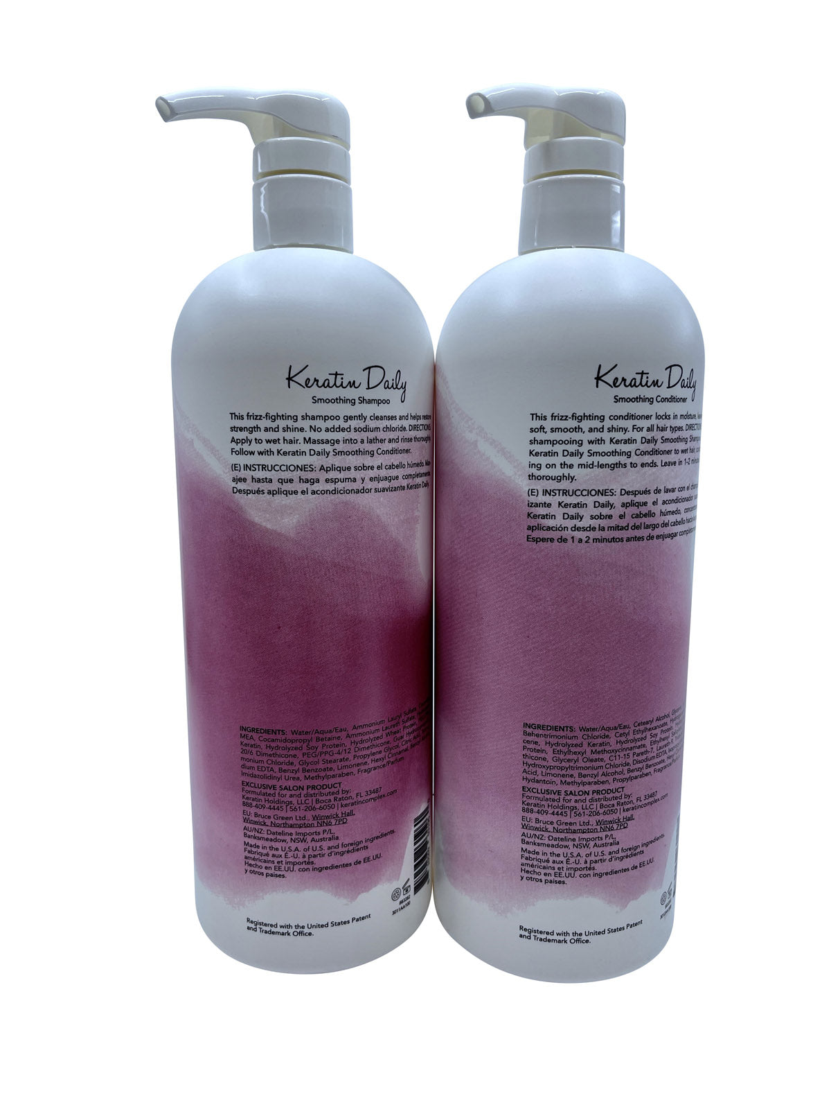 Keratin Perfect Keratin Daily Smoothing Shampoo & Conditioner All Types 32 OZ