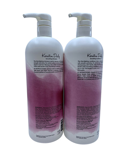 Keratin Perfect Keratin Daily Smoothing Shampoo & Conditioner All Types 32 OZ