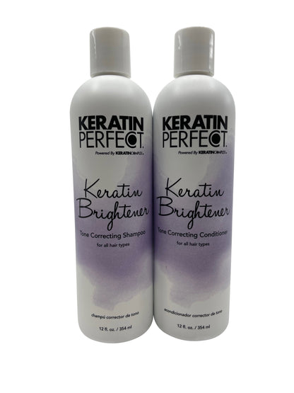 Keratin Perfect Keratin Brightener Tone Correcting Shampoo & Conditioner 12 OZ