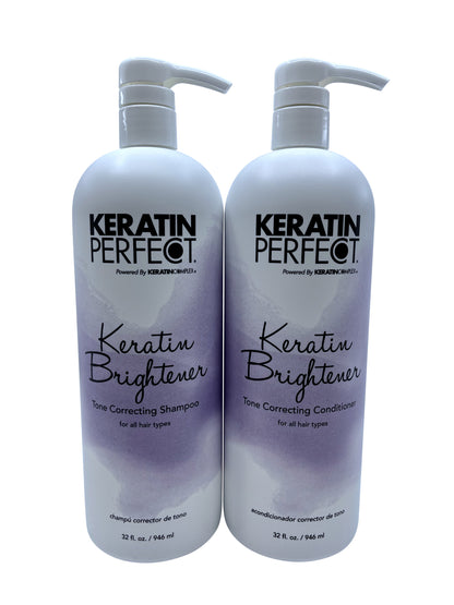 Keratin Perfect Keratin Brightener Tone Correcting Shampoo & Conditioner 32 OZ