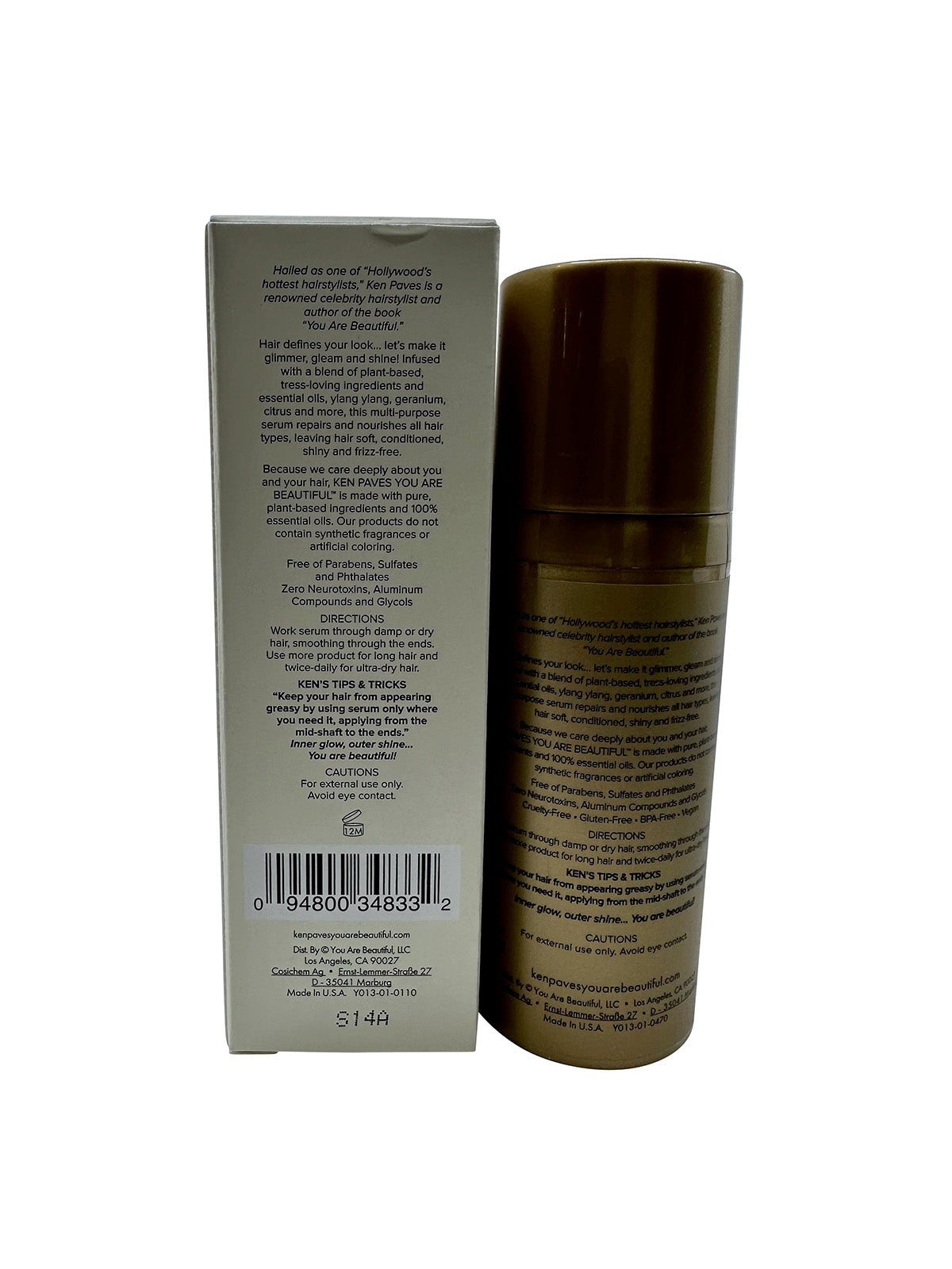 Ken Paves You Are Beautiful Repair & Nourish Shine Serum 1.7 OZ