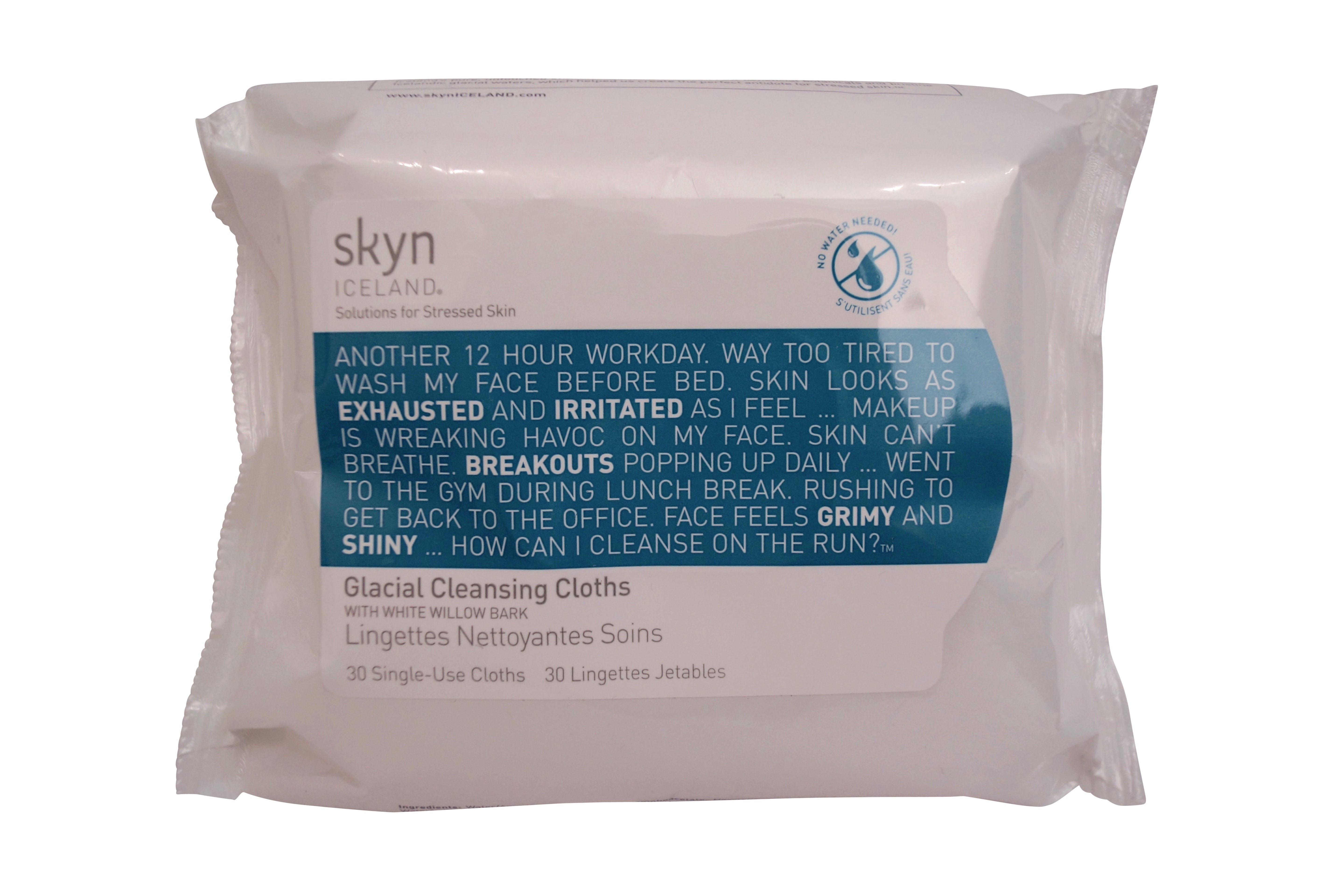 skyn Iceland Glacial Cleansing Cloths, 30 Count