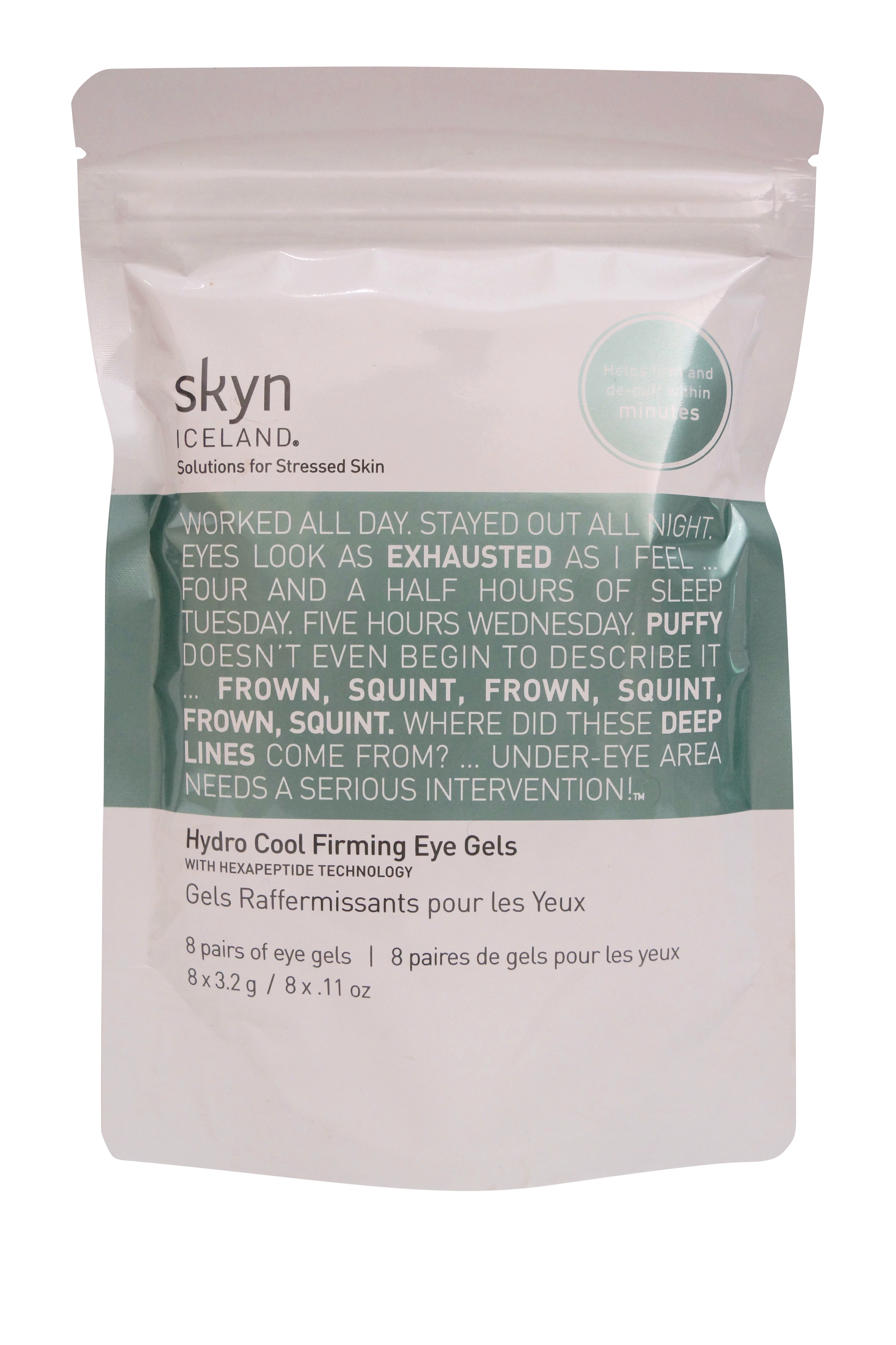 skyn Iceland Hydro Cooling Firming Eye Gels, 8 x 0.11 Oz