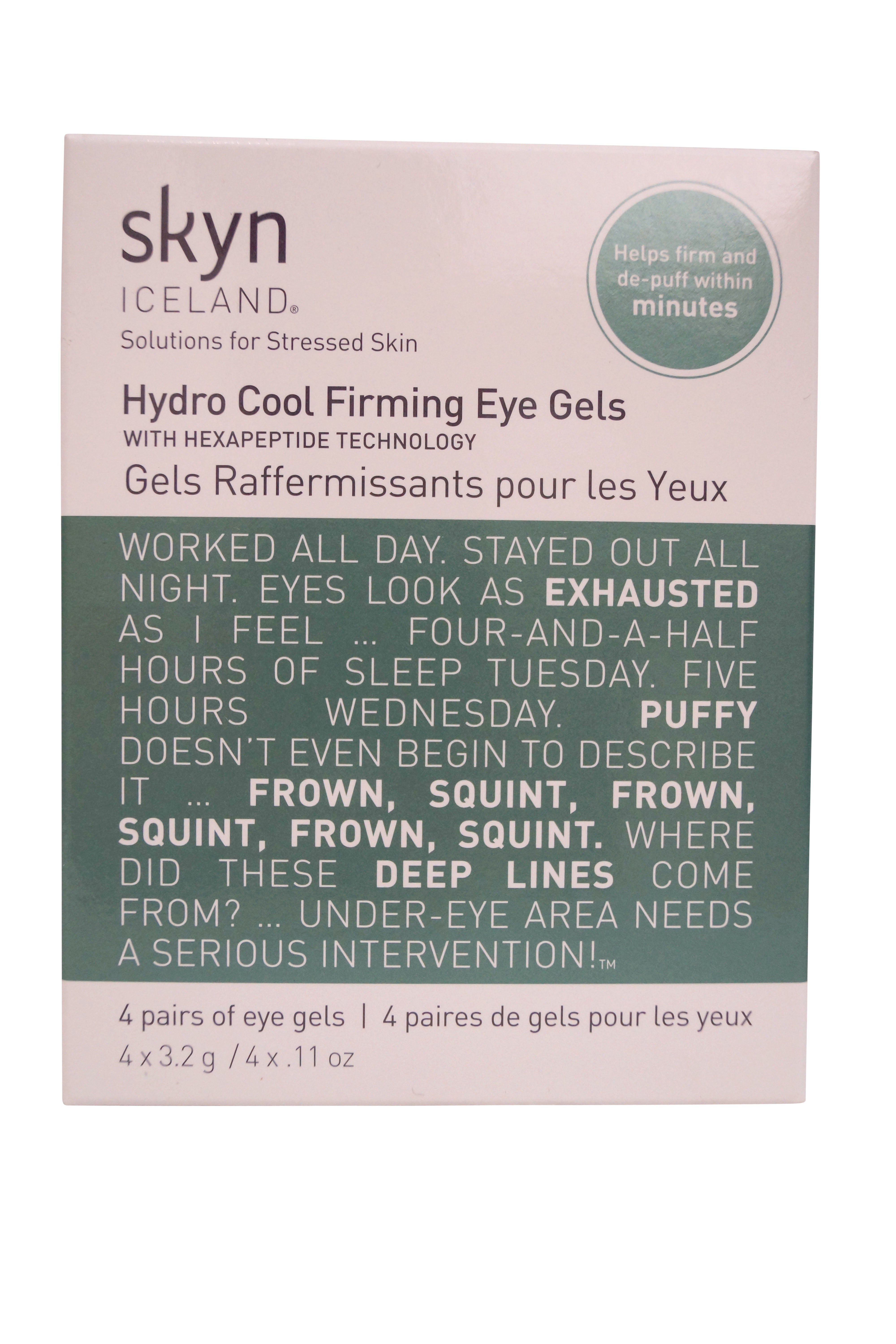 skyn Iceland Hydro Cooling Firming Eye Gels, 4 x 0.11 Oz