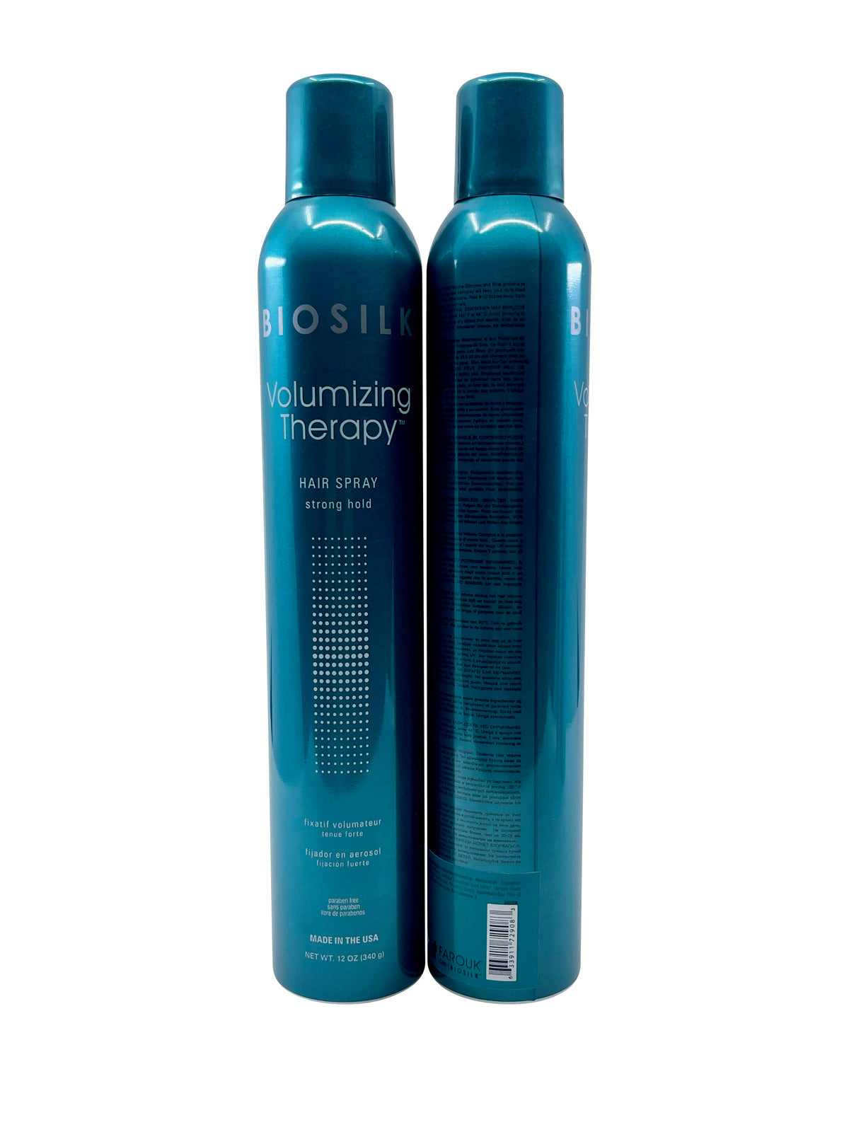 Biosilk Volumizing Therapy Hair Spray Strong Hold 12 OZ Set of 2