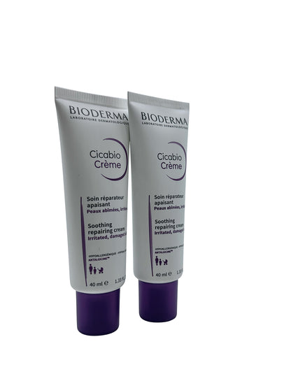 Bioderma Cicabo Cream Soothing Repairing Cream 1.33 OZ Set of 2