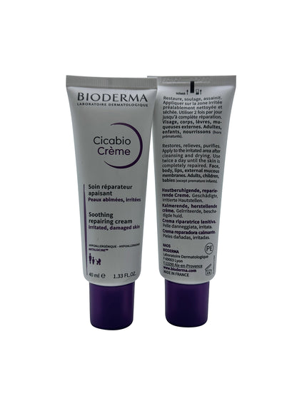 Bioderma Cicabo Cream Soothing Repairing Cream 1.33 OZ Set of 2