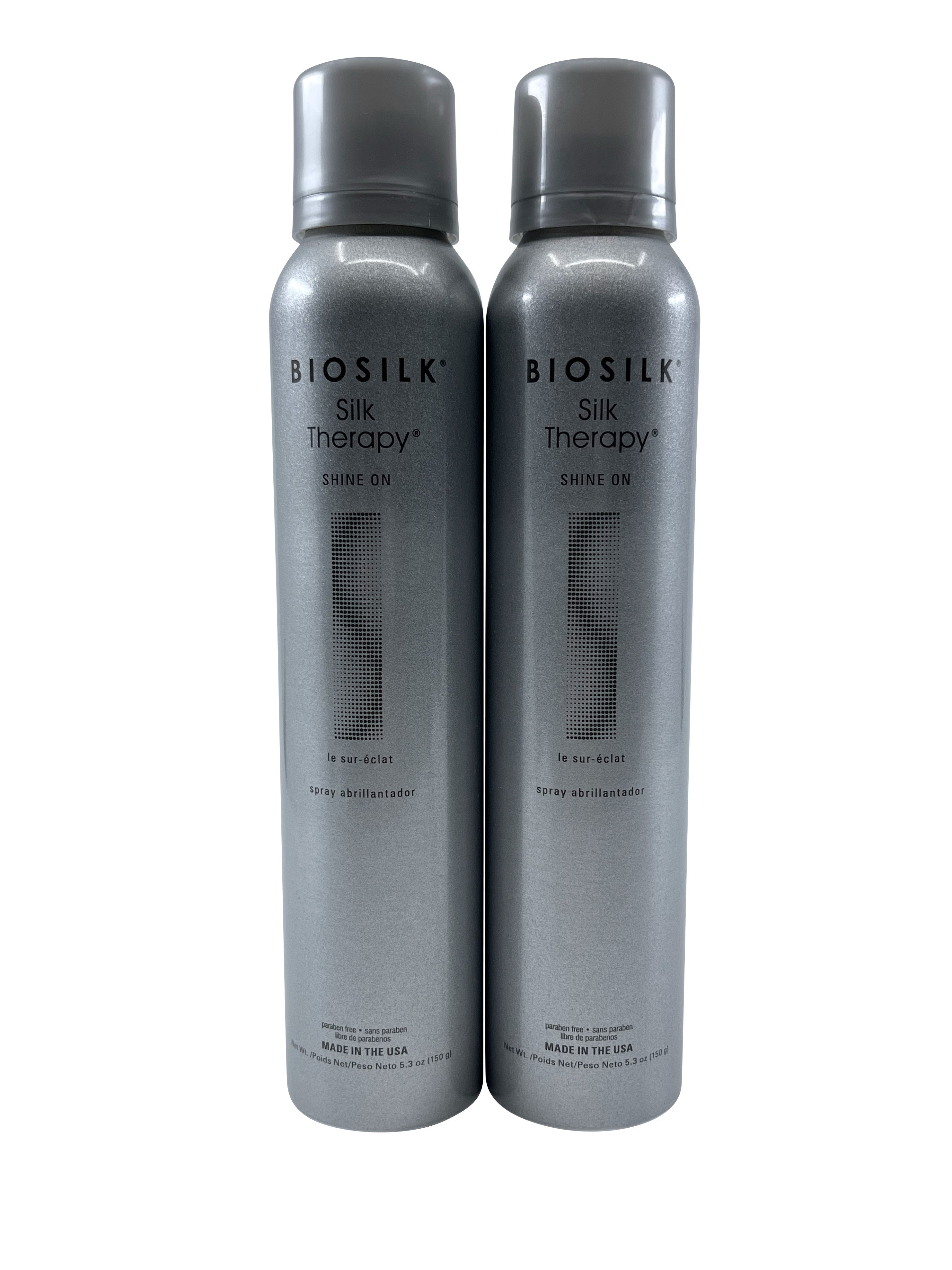 Biosilk Silk Therapy Shine On Spray 5.3 OZ Set of 2