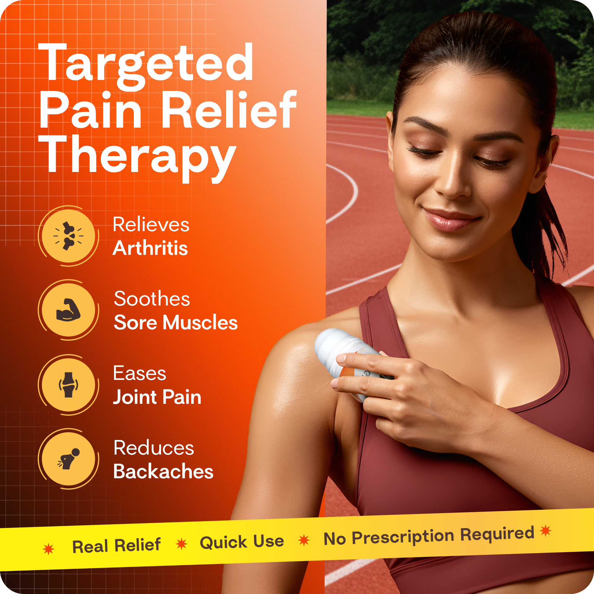 Rugged Fit Cold & Hot Pain Relief Roll-On Gel 3.38 fl oz – Max-Strength Menthol 2% & Methyl Salicylate 10% with Arnica, Calendula & Horse Chestnut – Non-Greasy, Fast-Absorbing Muscle & Joint Therapy