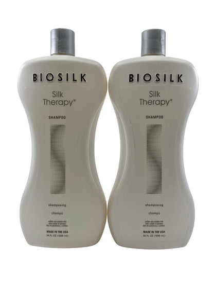 Biosilk Silk Therapy Shampoo Sulfate Free 34 OZ Set of 2