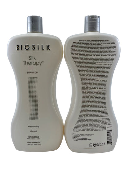 Biosilk Silk Therapy Shampoo Sulfate Free 34 OZ Set of 2