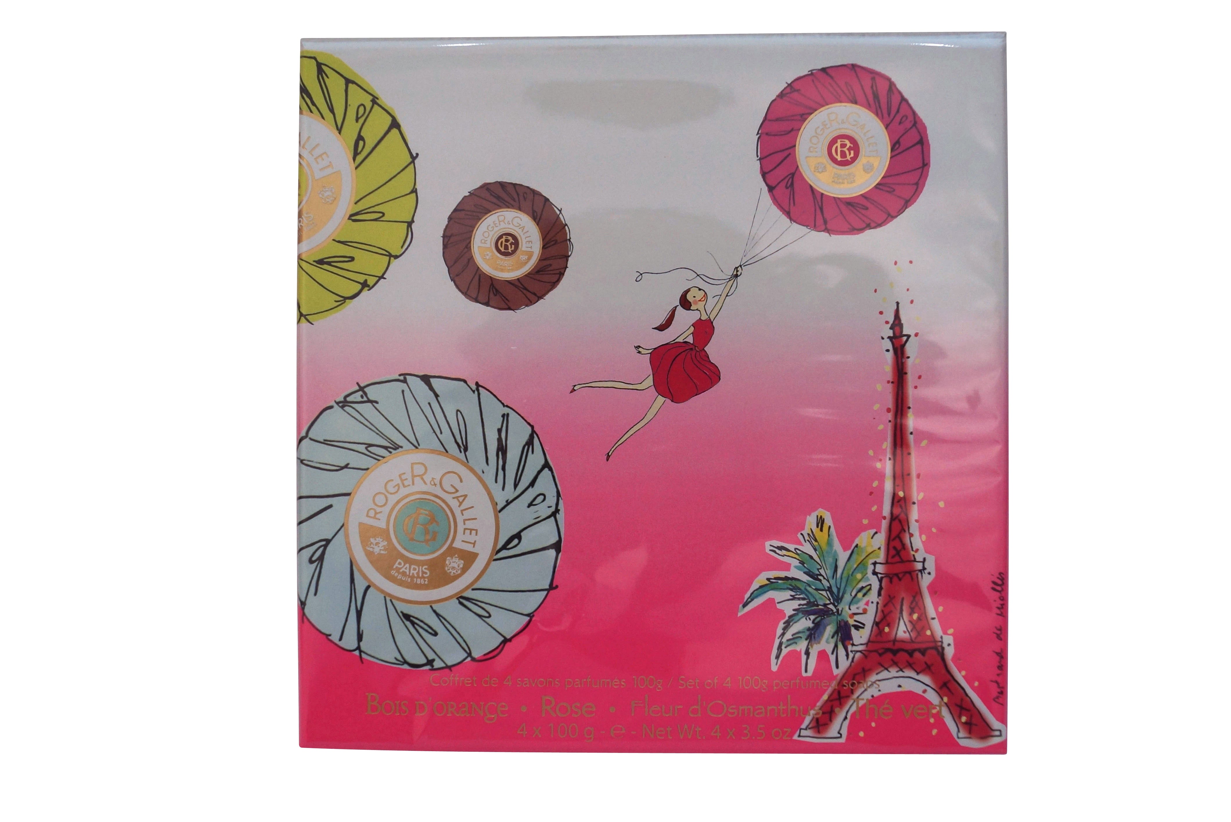 Roger Gallet Soap Gift Box 4 x 3.5 oz Bar Soap