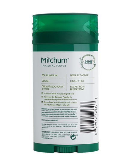 Mitchum Natural Power Bamboo Powder Deodorant Solid 2.7 OZ