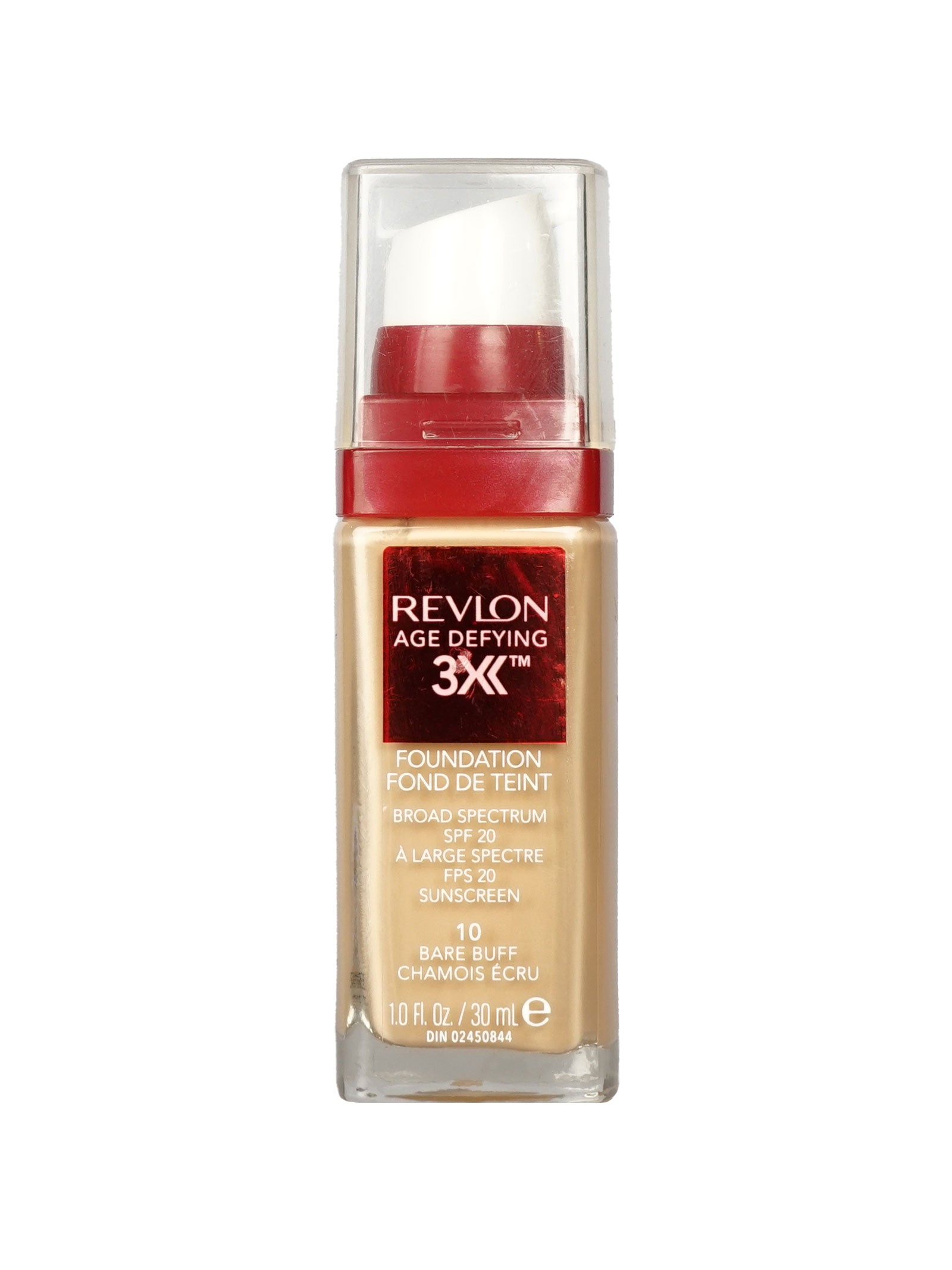 Revlon Age Defying 3X Face Makeup 10 Bare Buff 1 OZ