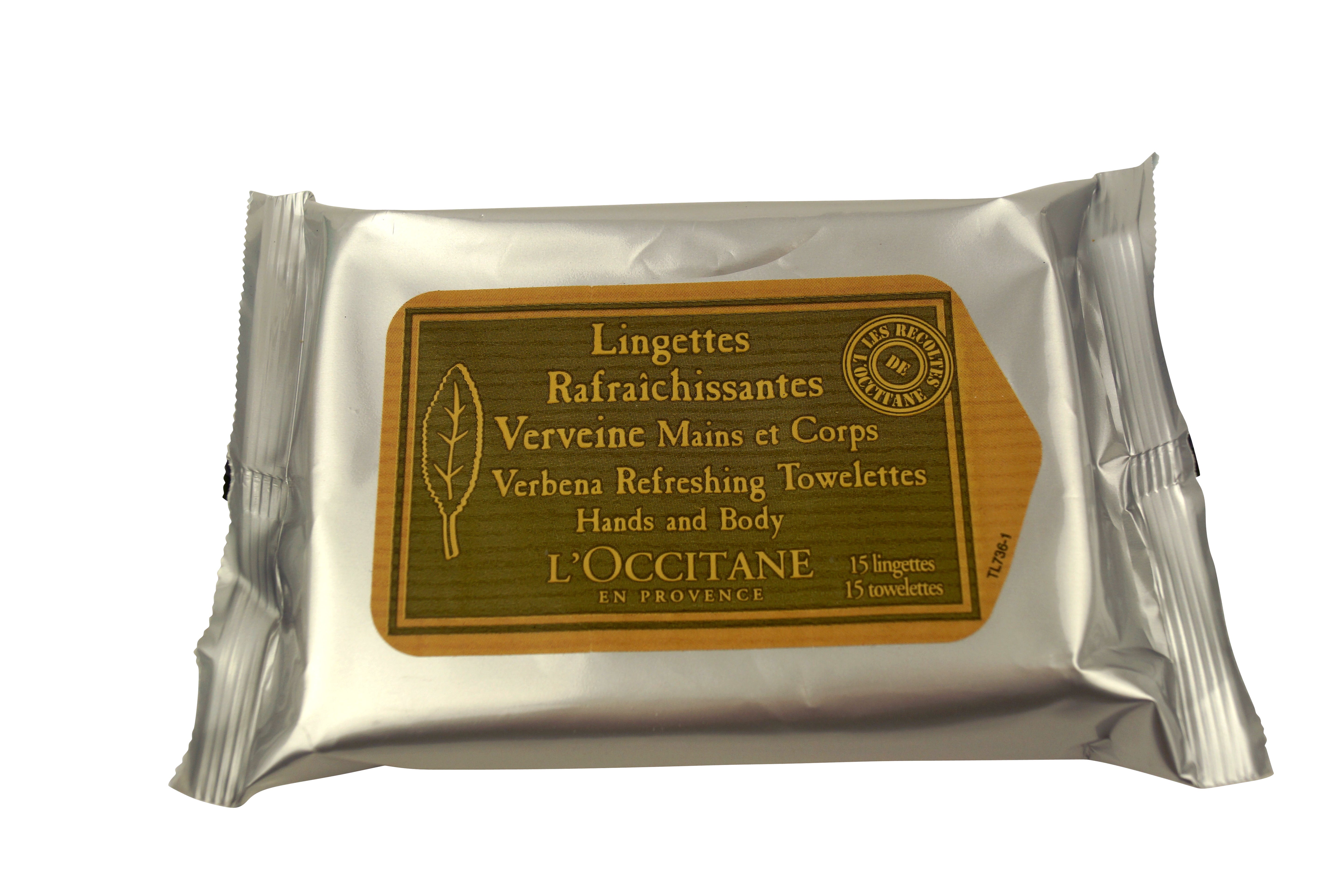 L'Occitane Verbena Refreshing Towelettes 15 ct