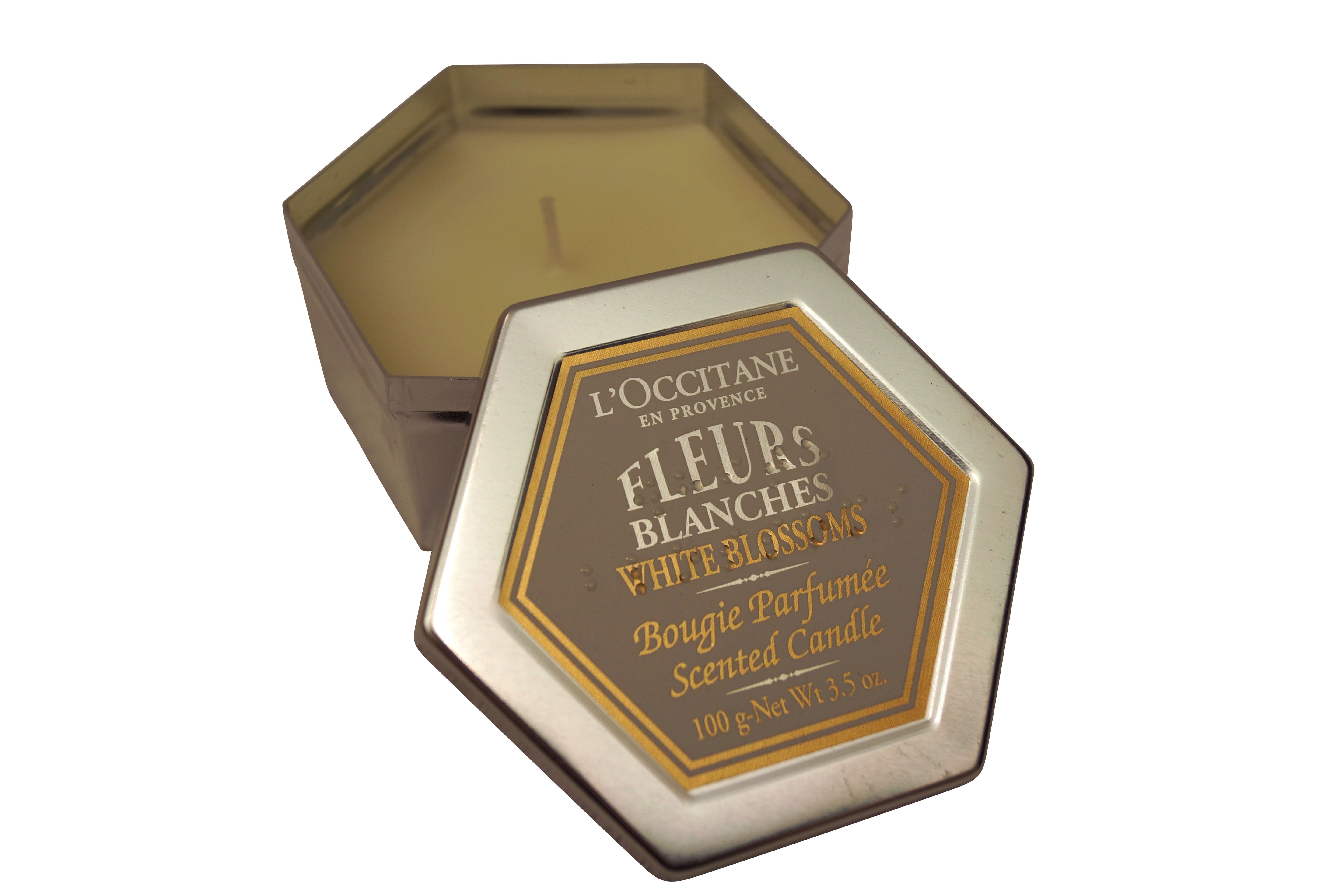 L'occitane Fleurs Blanches White Blossoms Scented Candle 3.5 oz