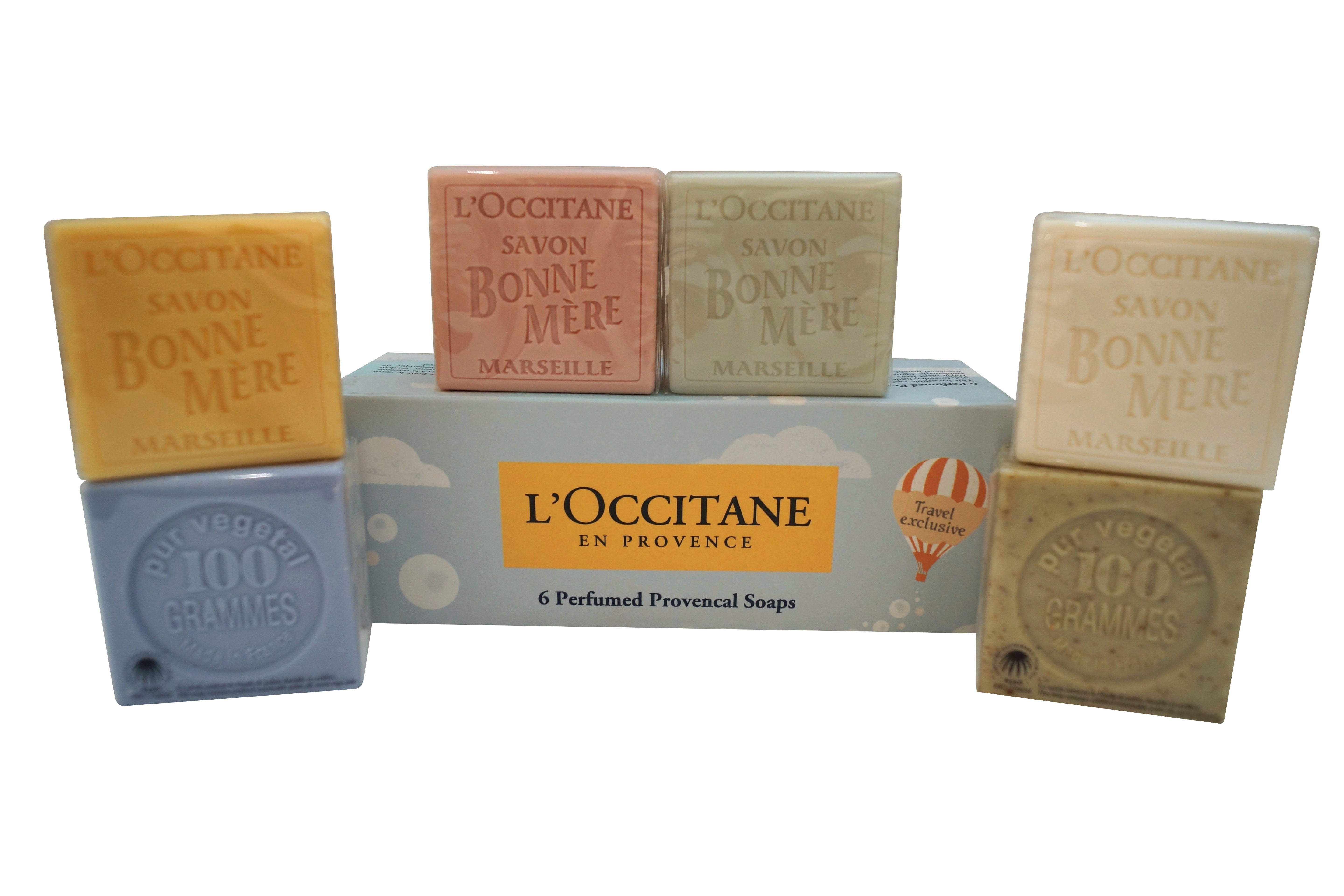 L'Occitane 6 Perfumed Provencal Soaps Travel Set 3.5 oz each