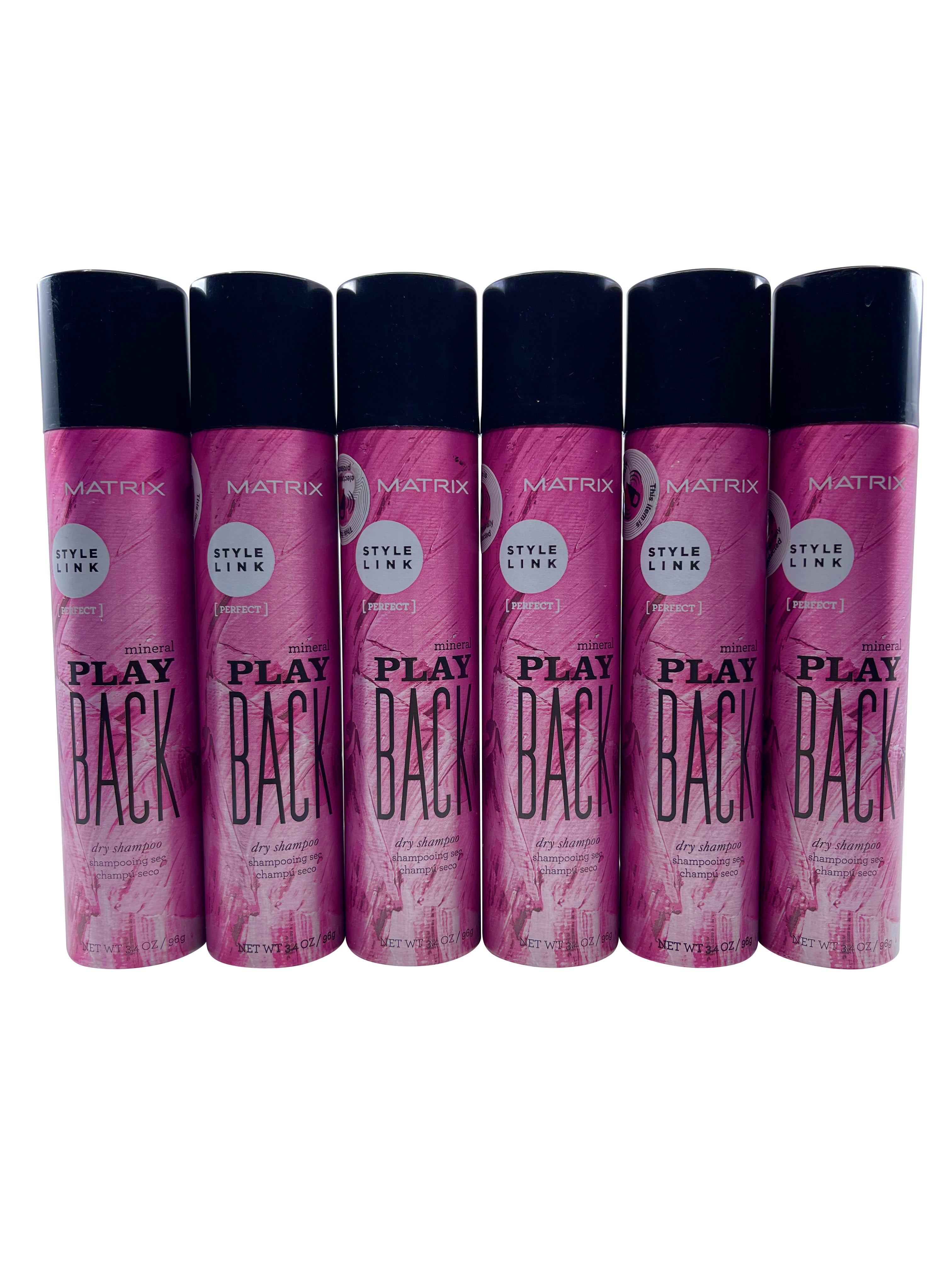 Matrix Style Link Play Back Mineral Dry Shampoo 3.4 OZ Set of 6