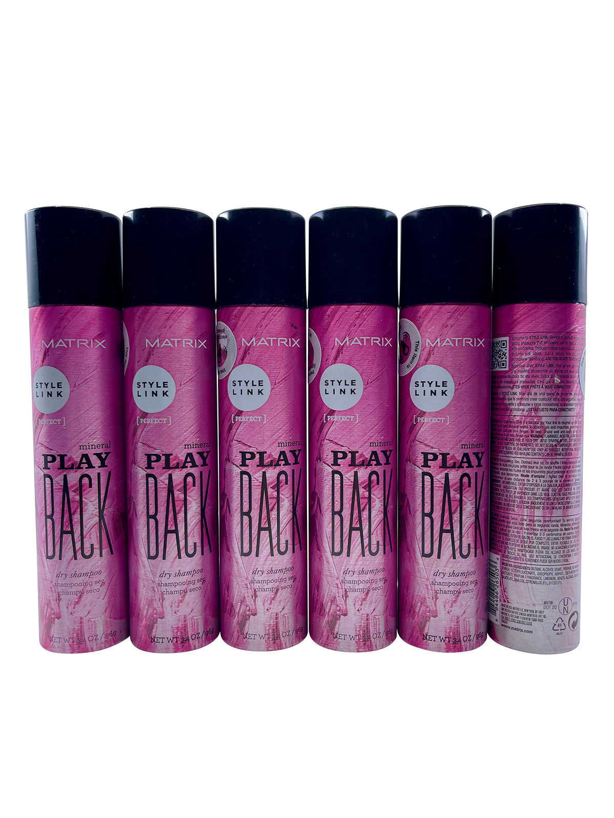 Matrix Style Link Play Back Mineral Dry Shampoo 3.4 OZ Set of 6